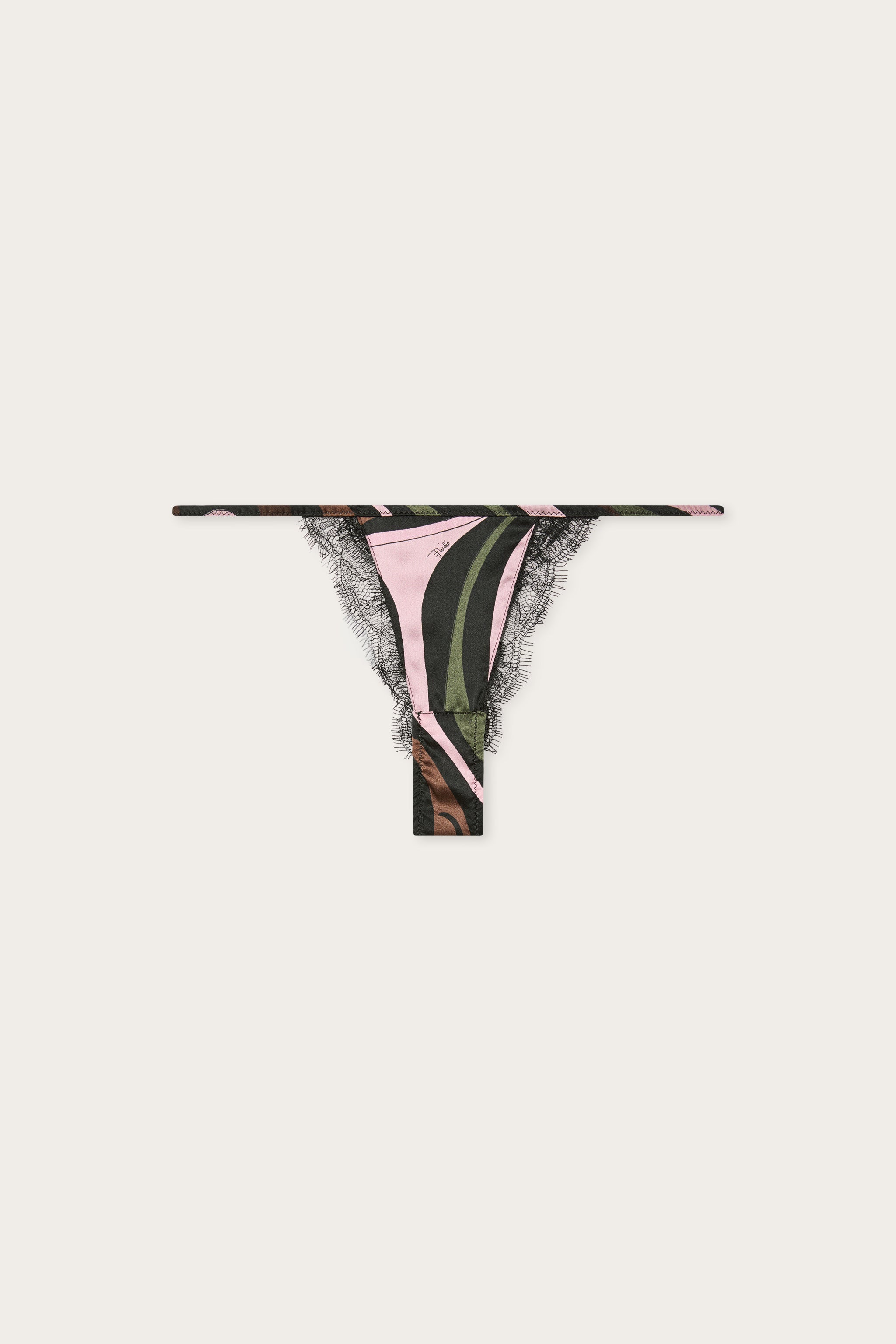 Emilio Pucci String Marmo Kaki soie femme