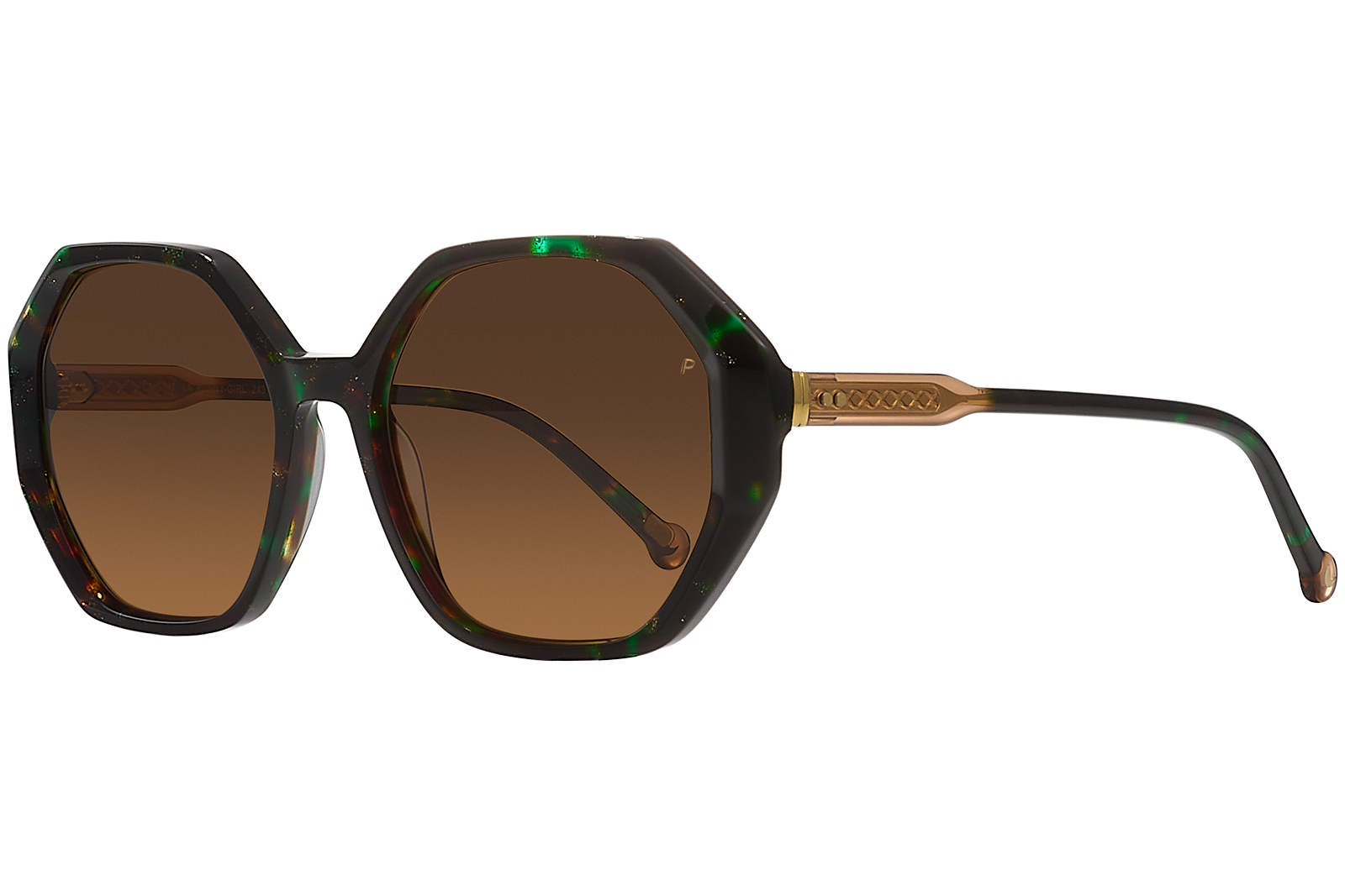 Clémence & Margaux La Funny-Girl lunettes de soleil Nude & Bleu polarisé