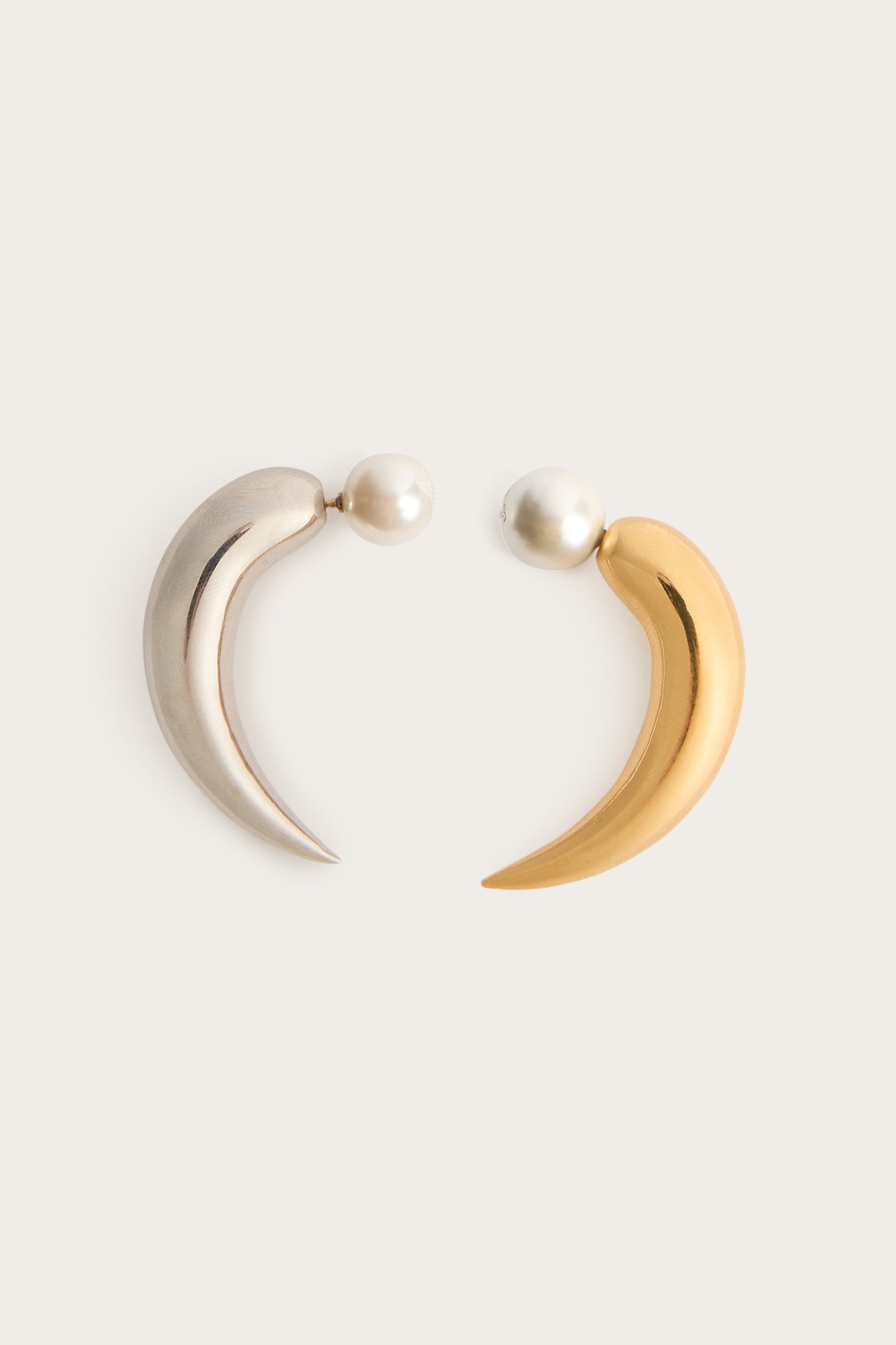 Emilio Pucci Corno boucles d'oreilles or perle