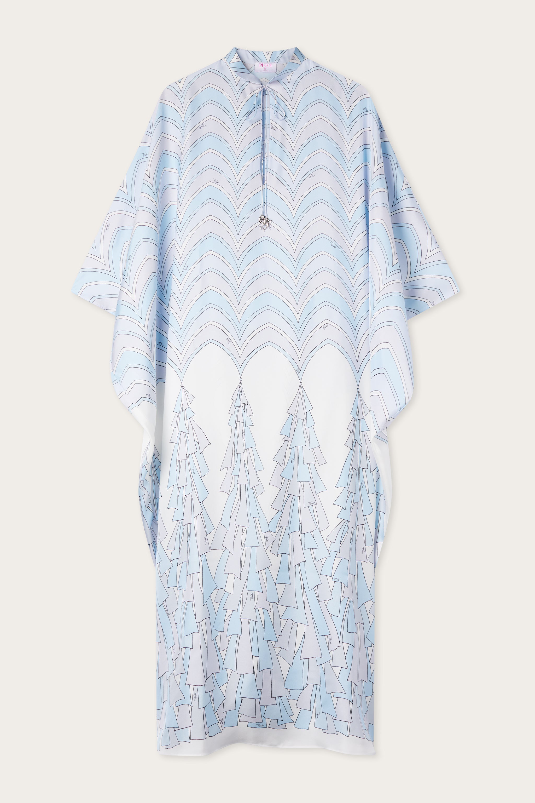 Emilio Pucci Kaftans caftan soie bleu clair ample