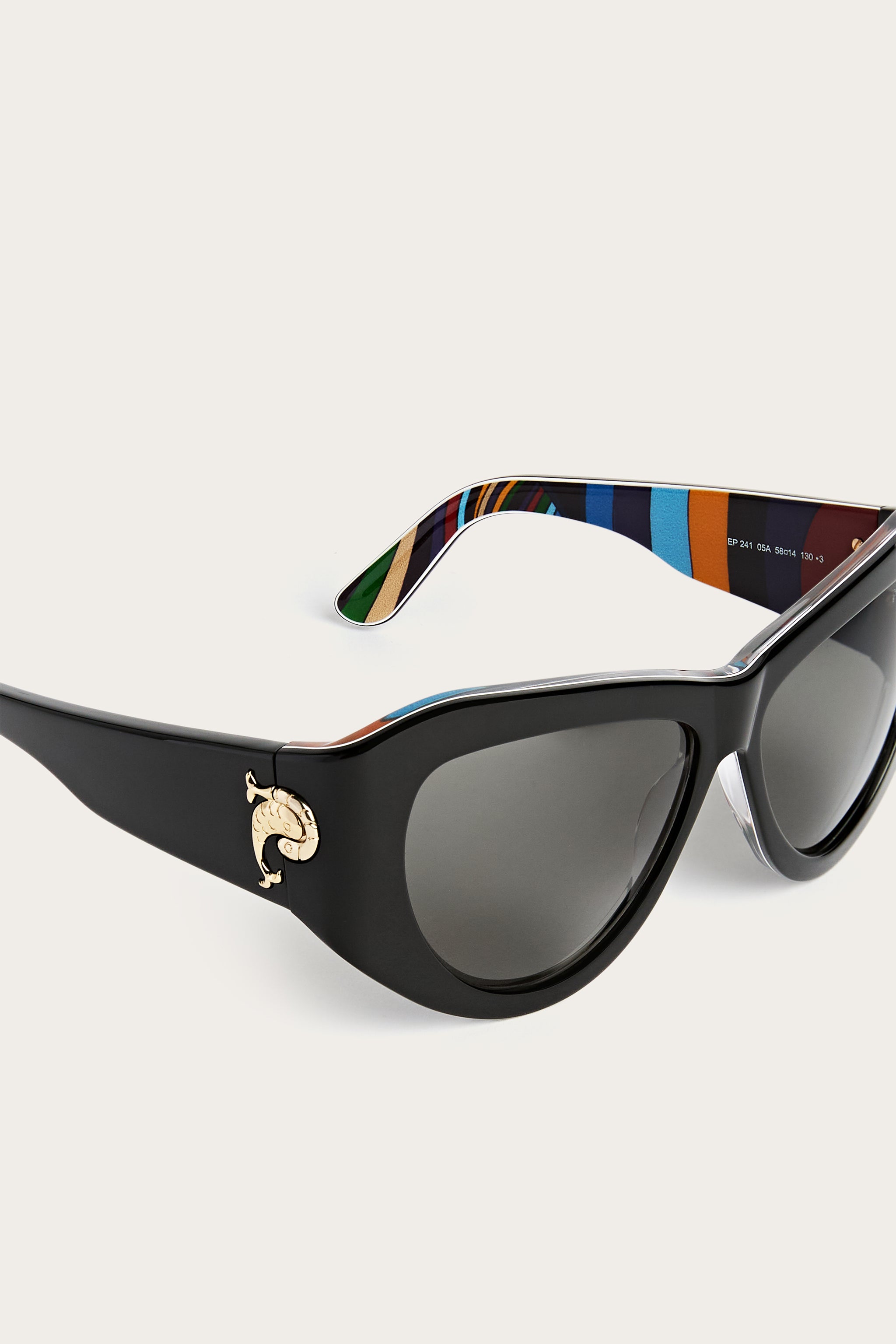 Emilio Pucci EP0241P lunettes de soleil cat-eye noir acétate