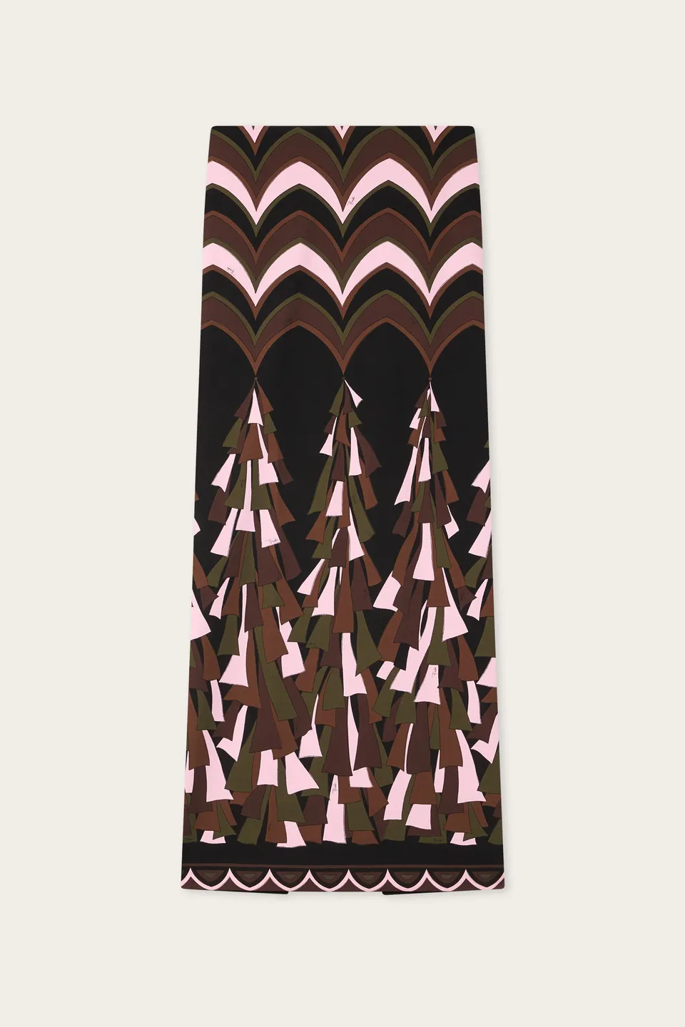 Emilio Pucci Skirts jupe longue kaki 38 Baiadera