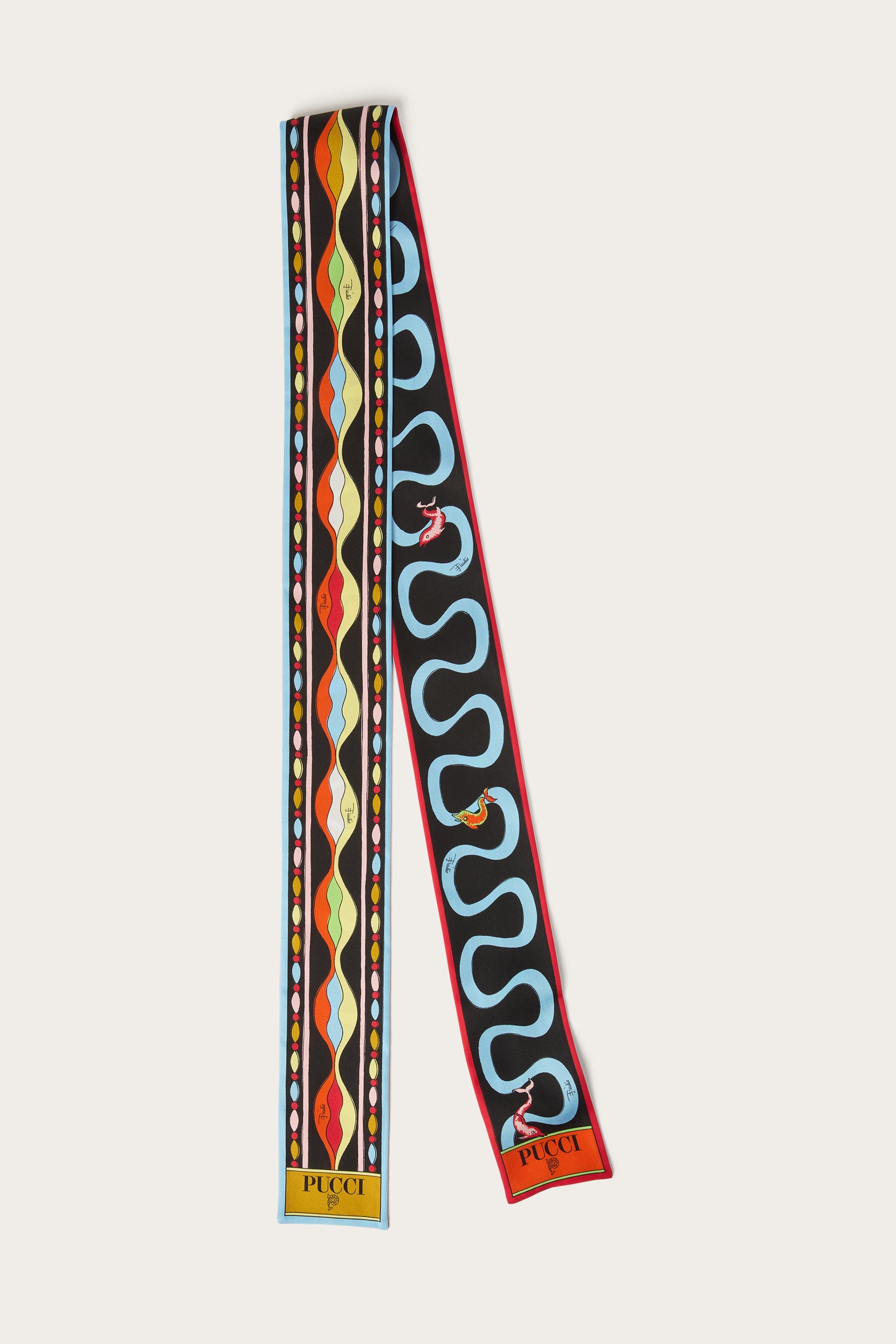 Emilio Pucci Foulard Bandeau Multicolor soie 8x160