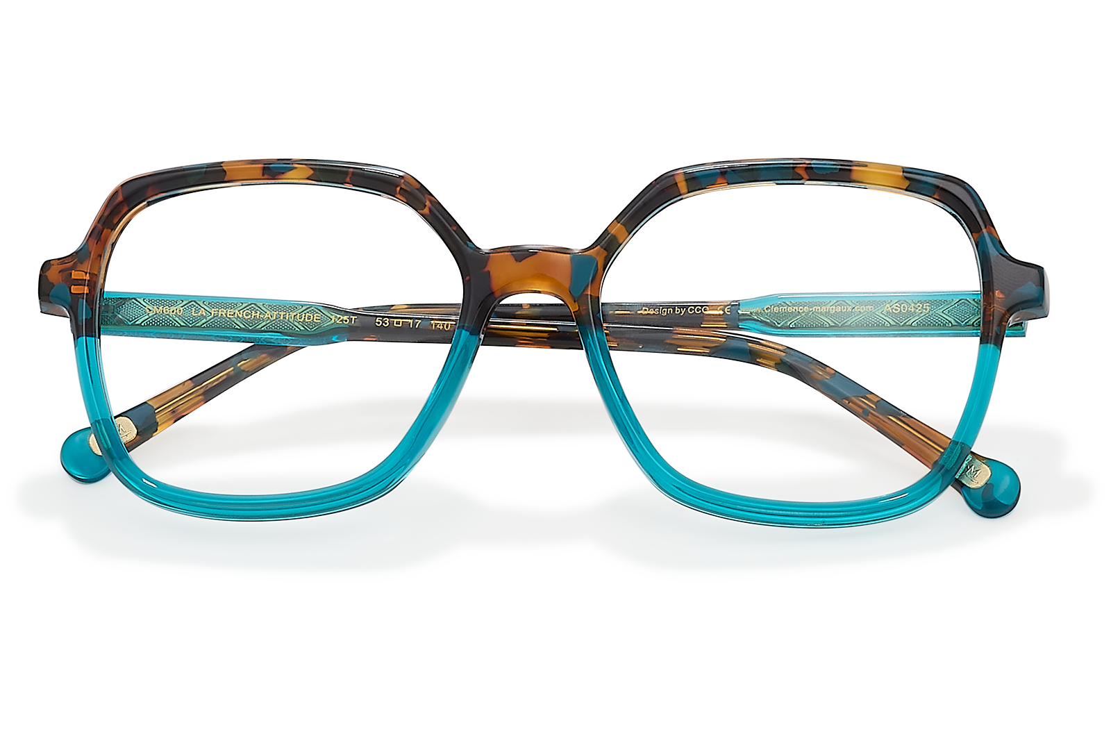 Clémence & Margaux La French Attitude lunettes de vue carrée noir rose