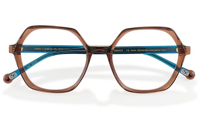 Clémence & Margaux Oiseau du Paradis lunettes de vue brun bleu