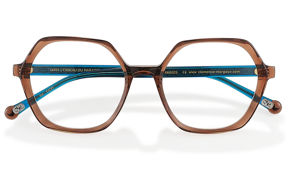 Clémence & Margaux Oiseau du Paradis lunettes de vue brun bleu
