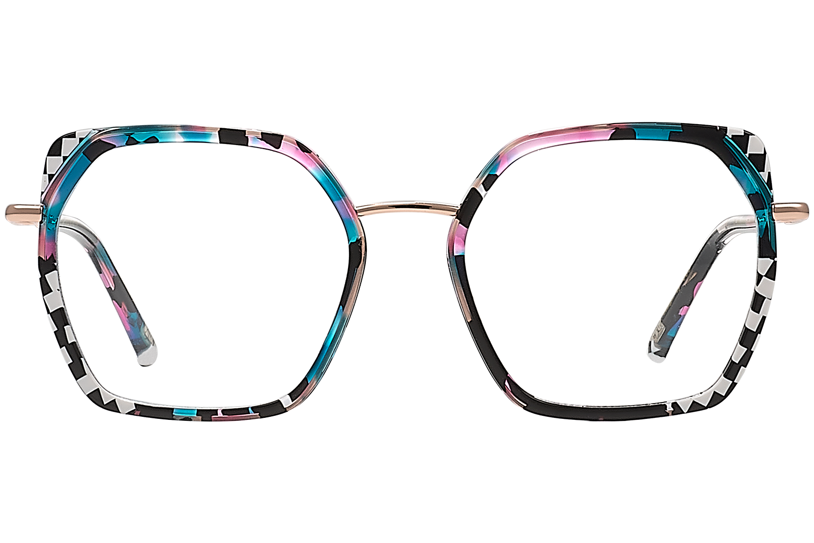 Clémence & Margaux La Fancy lunettes de vue Bordeaux hexagonal
