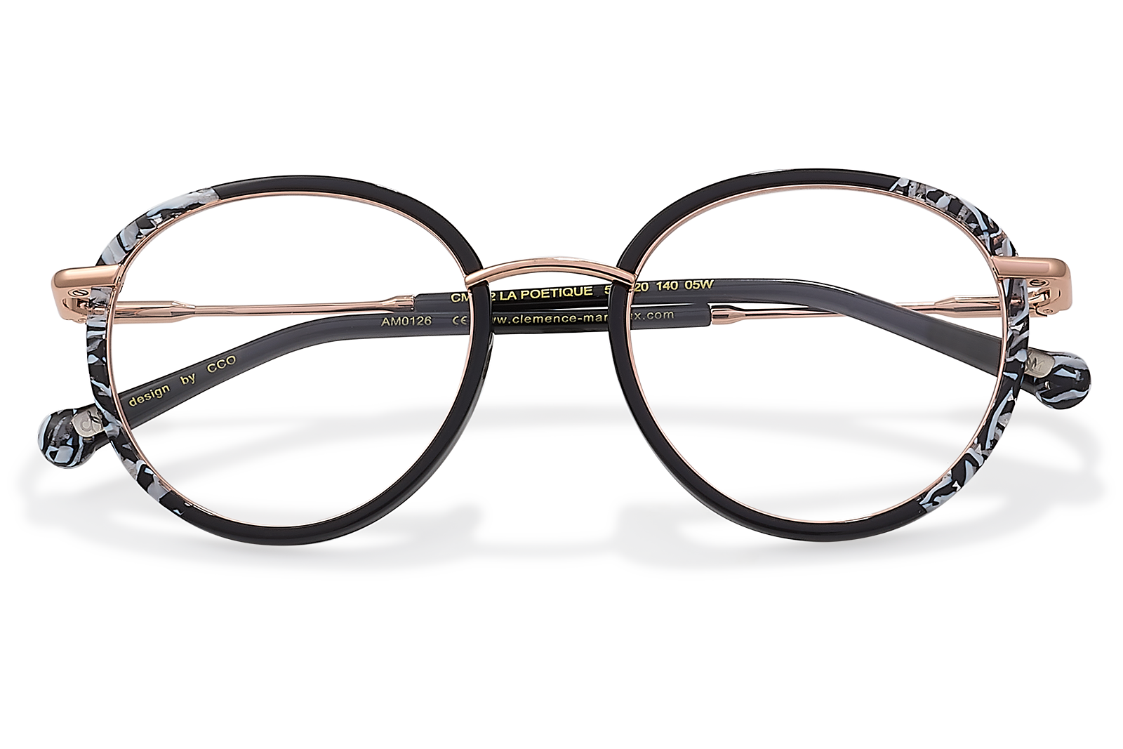 Clémence & Margaux La Poétique lunettes de vue Noir & Blanc pantos