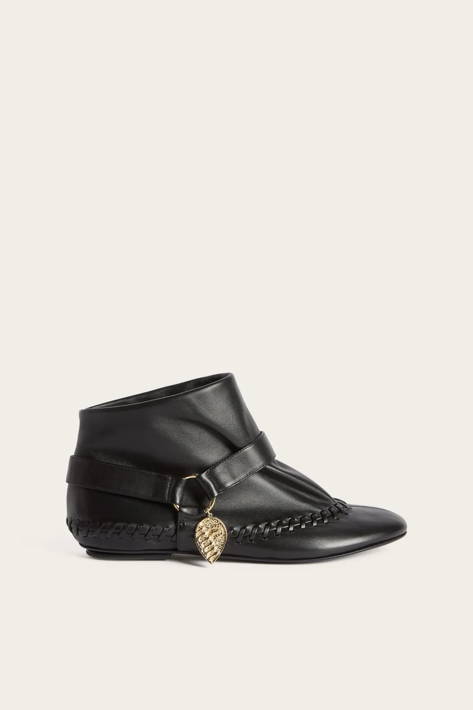 Emilio Pucci Shoes bottillons cuir noir à revers