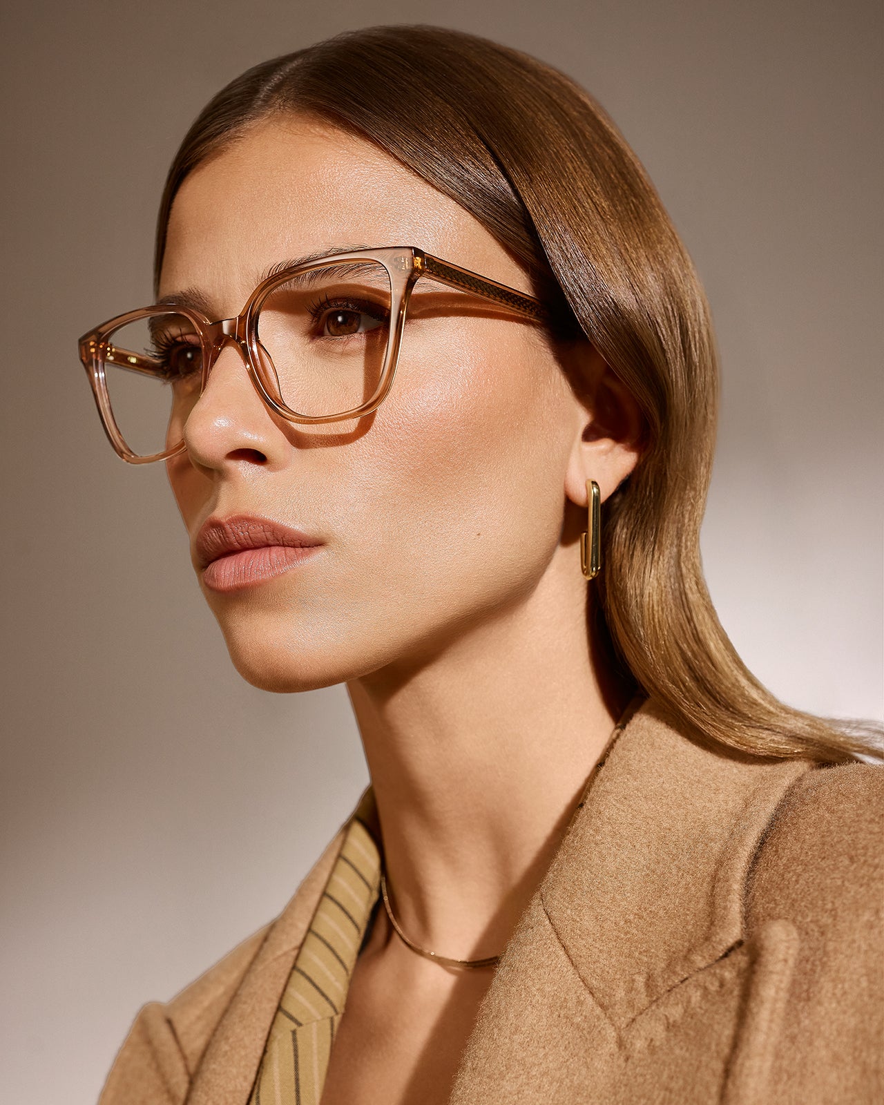 Clémence & Margaux La Nostal-Chic lunettes de vue Rose Nude carré