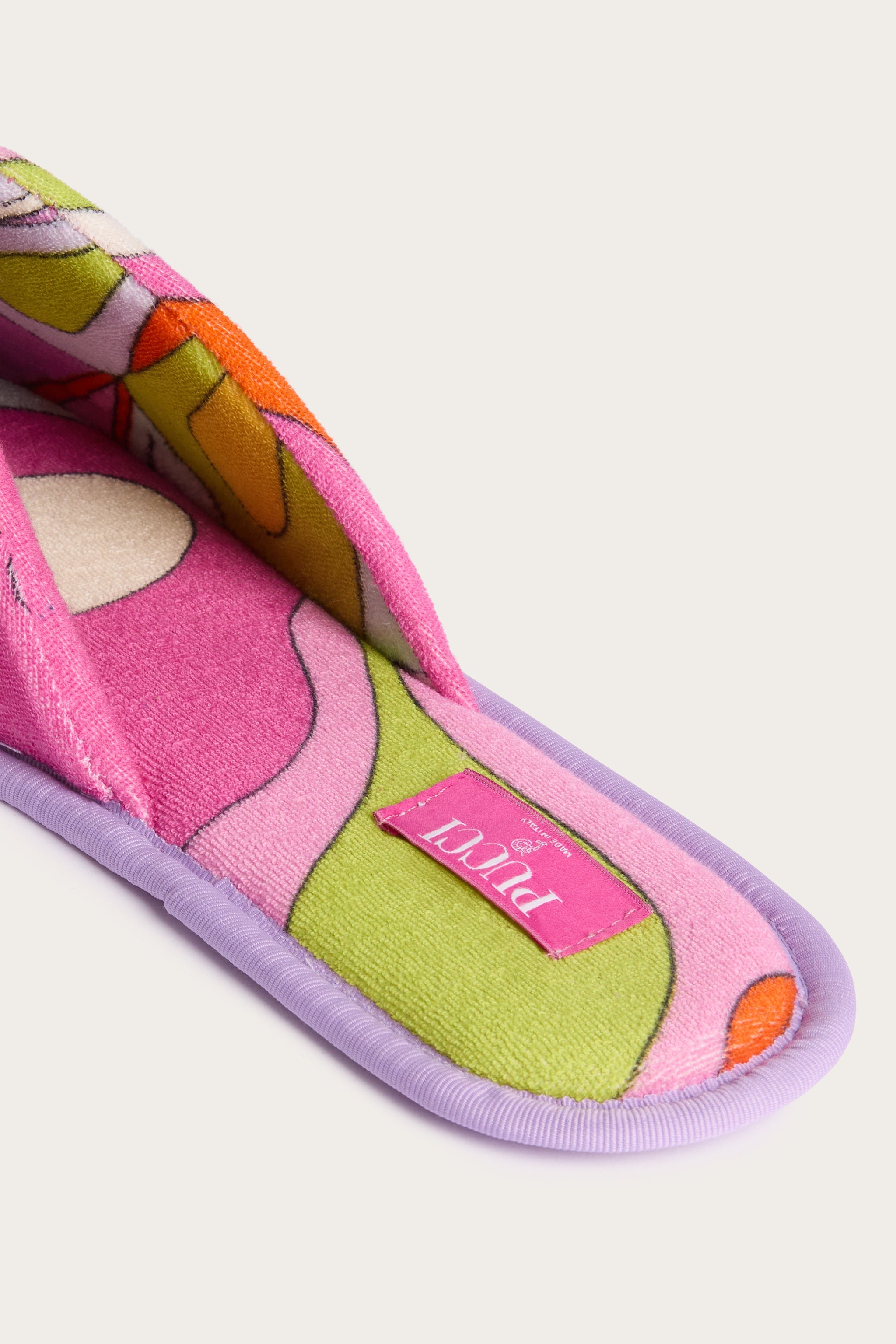 Emilio Pucci Orchidee pantoufles multicolore S coton