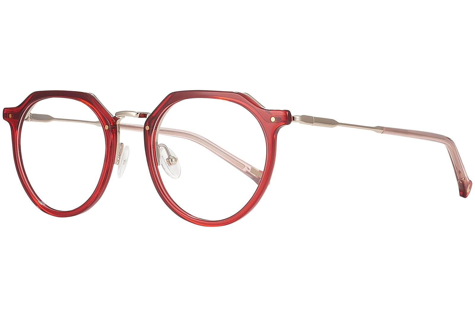 Clémence & Margaux La Tendance lunettes de vue fuchsia doré pantos