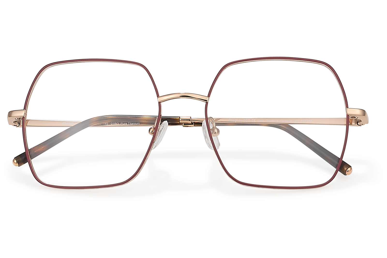 Clémence & Margaux L'Adagio lunettes de vue Doré élégante