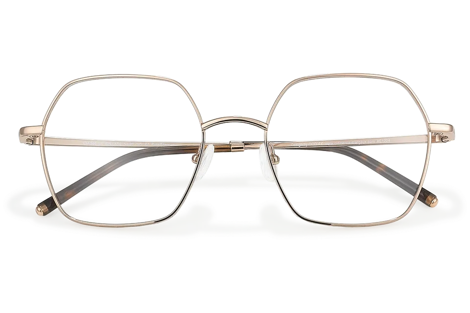 Clémence & Margaux Optiques La Ballade lunettes de vue doré carrée