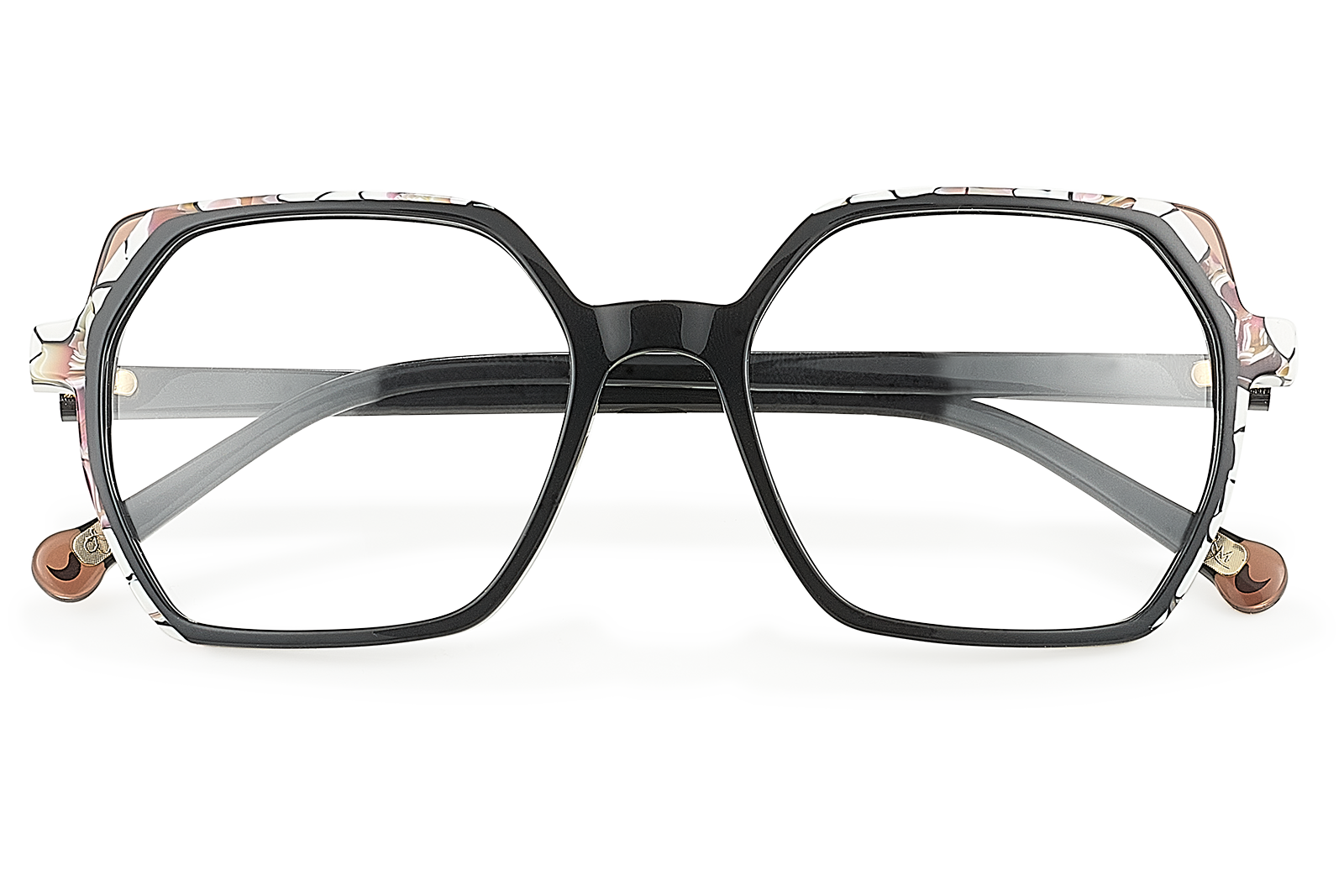 Clémence & Margaux Lemon-Tree lunettes de vue Moucheté Rose hexagonale