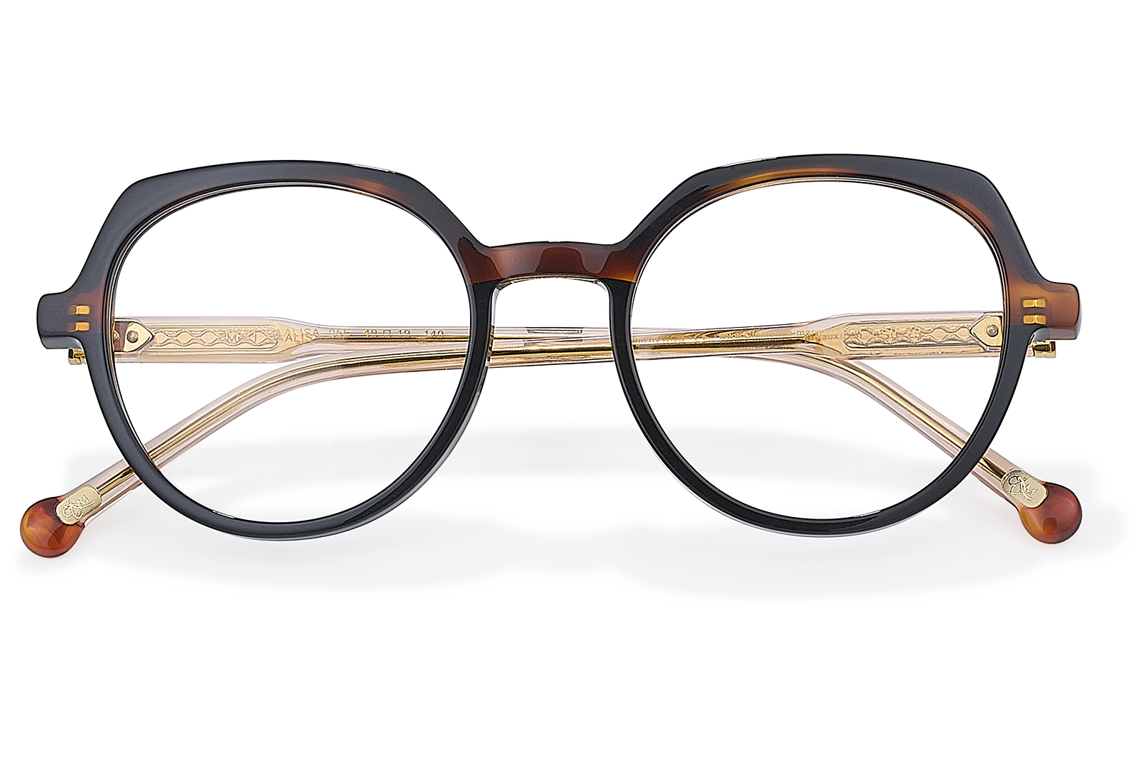 Clémence & Margaux La Alisa lunettes de vue Noir Écaille pantos