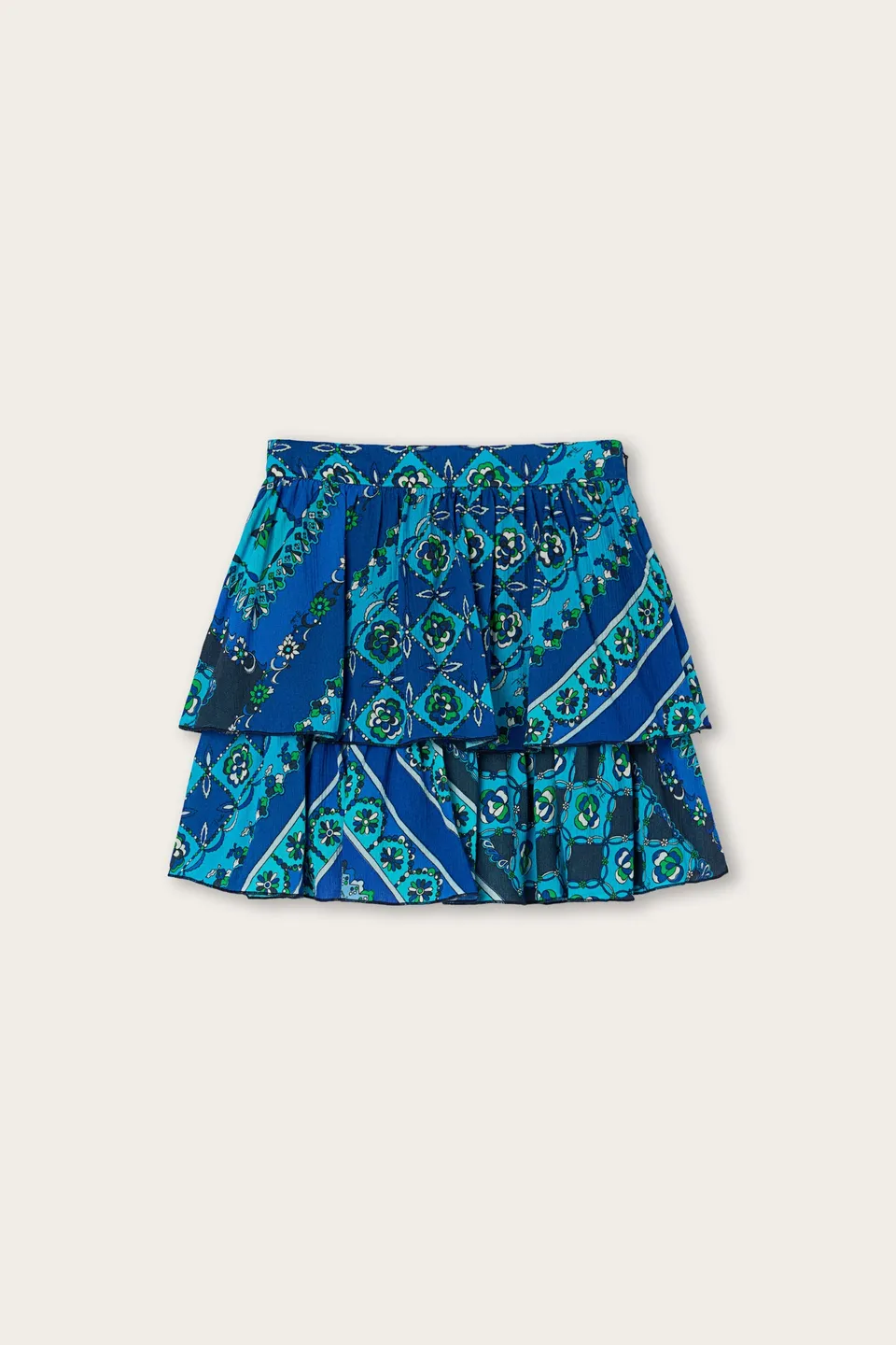 Emilio Pucci Festa minijupe fille bleue volants