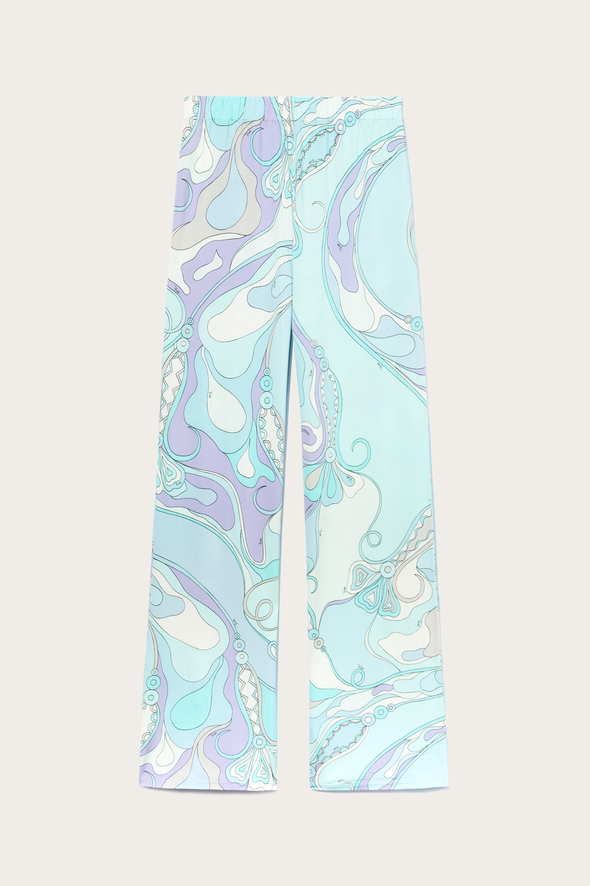 Emilio Pucci Orchidee pantalon femme aqua taille 38 viscose