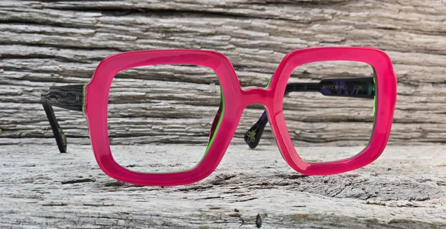 Xavier Derome Mont Rose C296 monture fuchsia branches noires