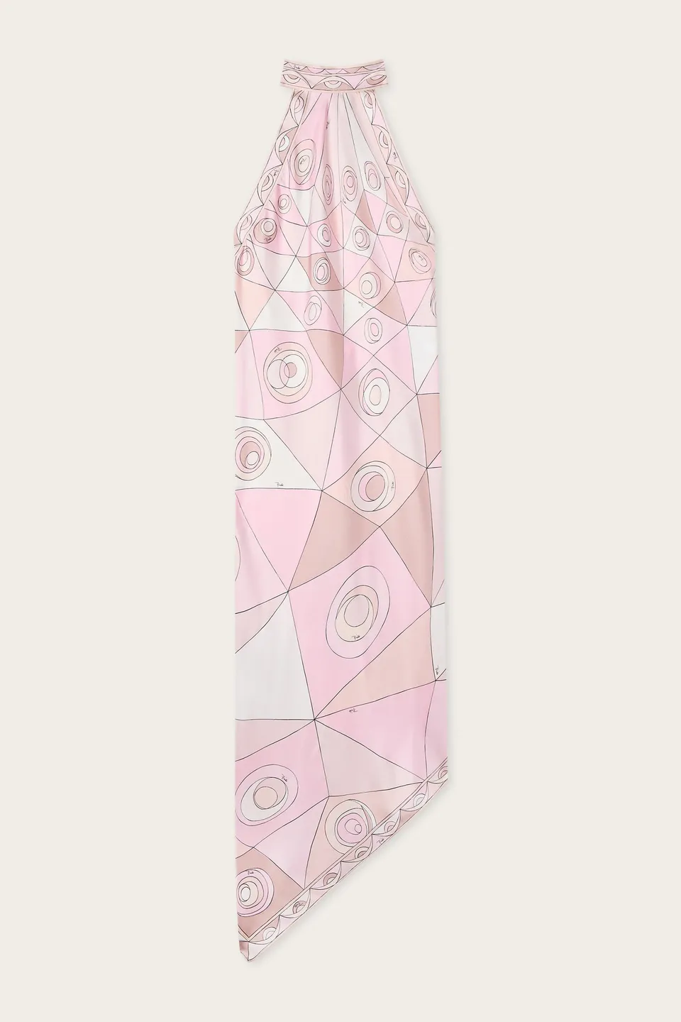 Emilio Pucci Robe Soie Occhi robe longue rose/nude