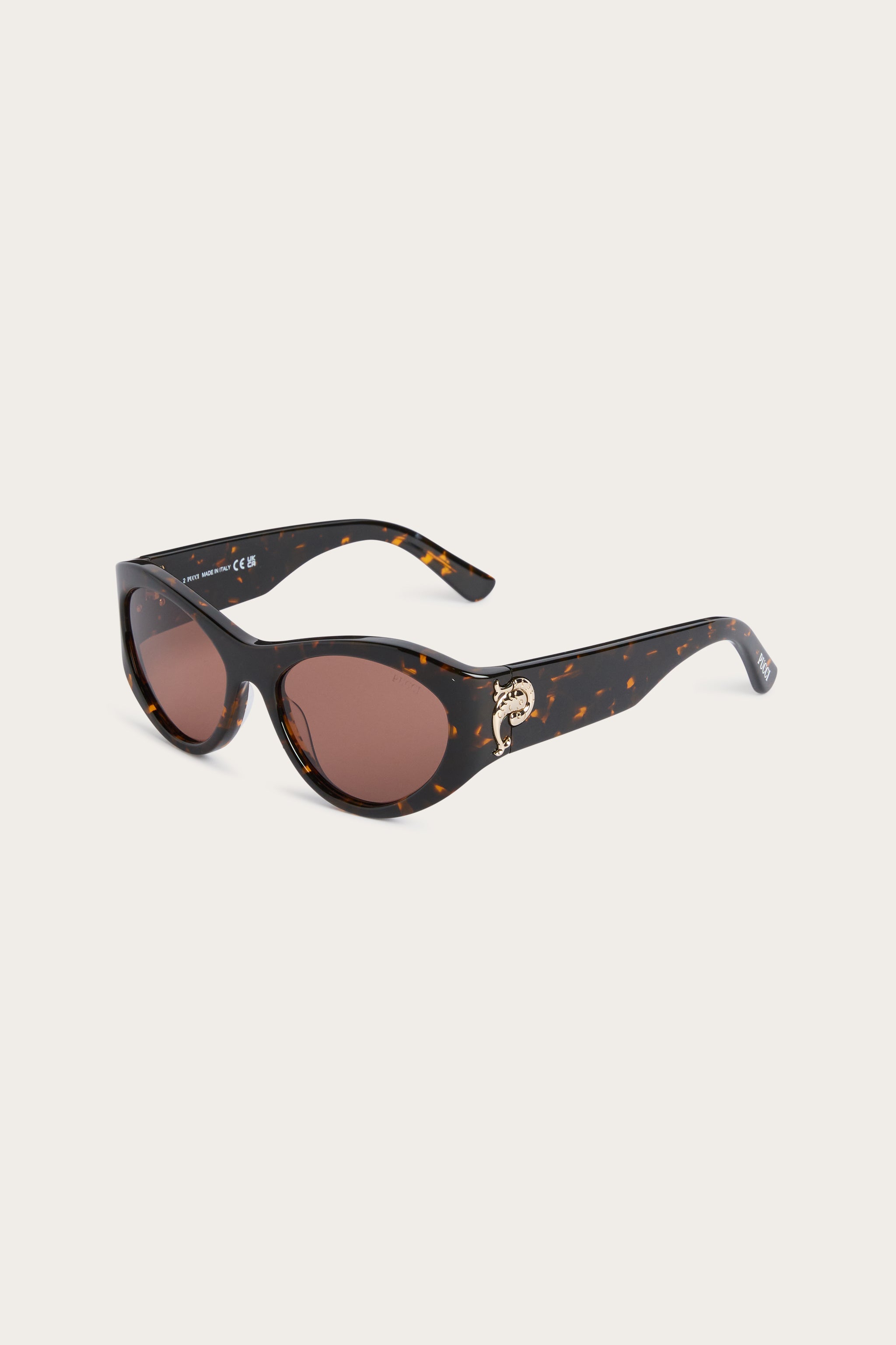 Emilio Pucci Cat-Eye Lunettes de Soleil Havana Marron