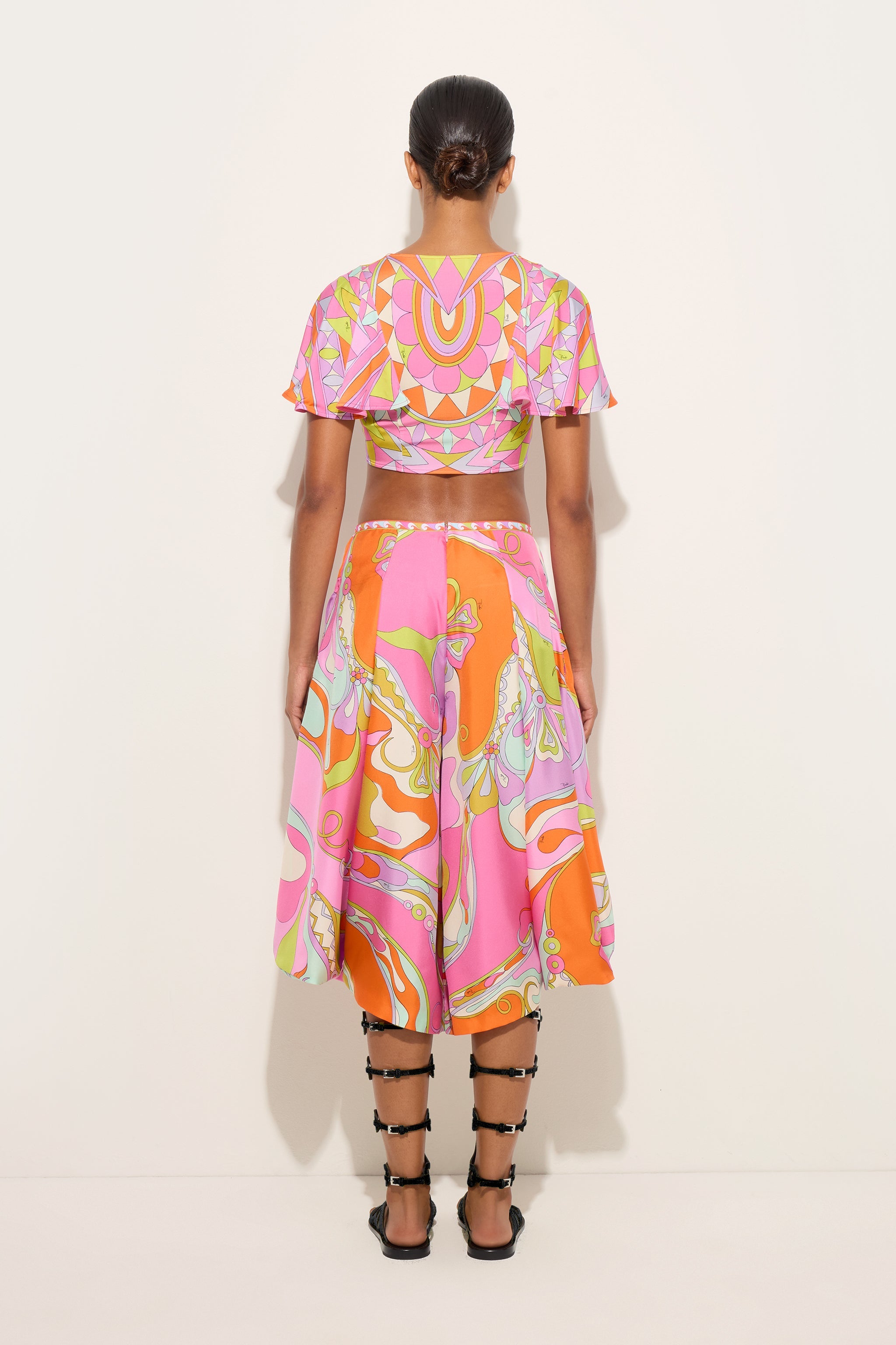 Emilio Pucci Manuba top satin multicolore 38