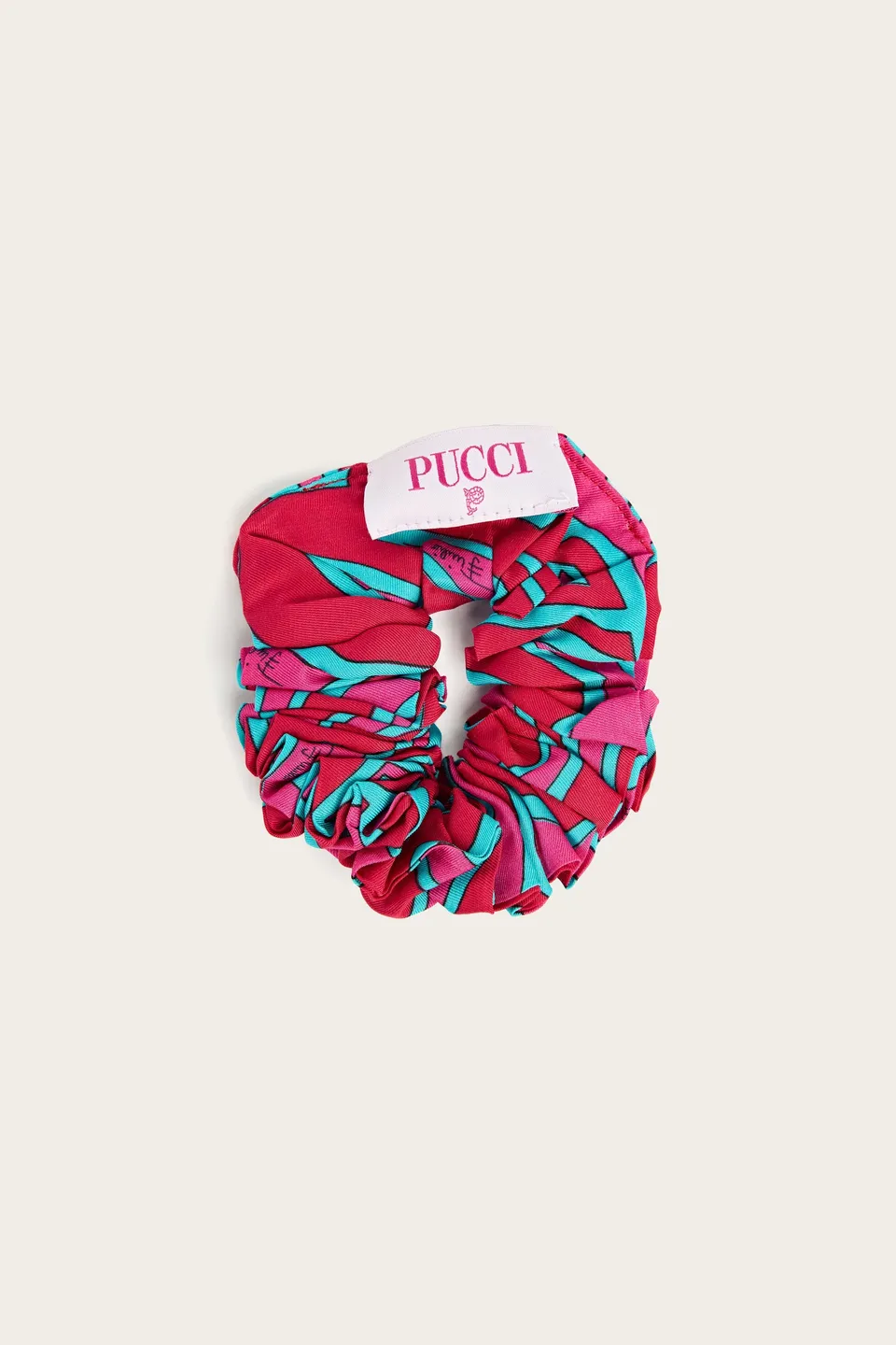 Emilio Pucci Chouchou Labirinto viscose rouge fuchsia OS