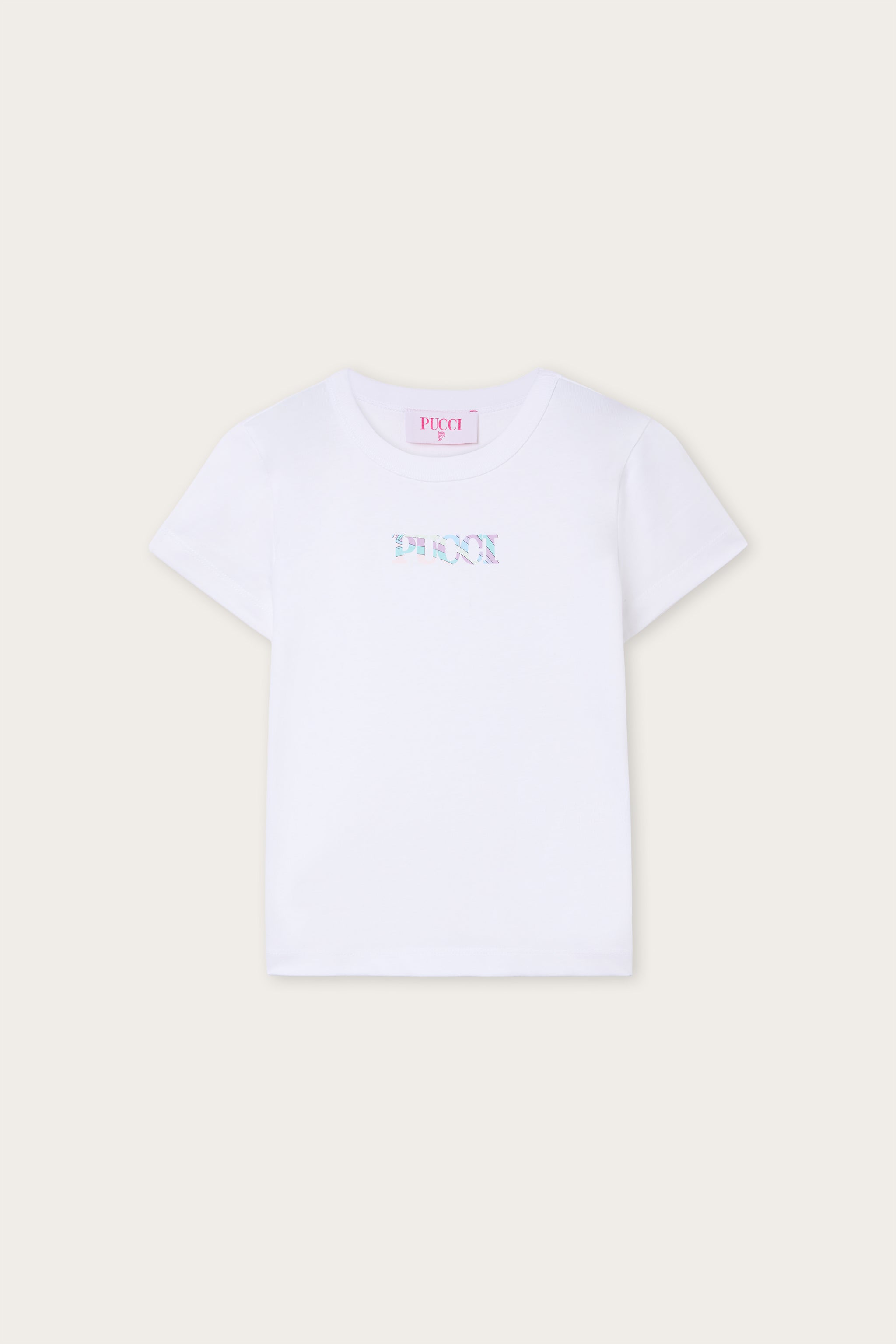 Emilio Pucci Logo t-shirt coton blanc 8Y