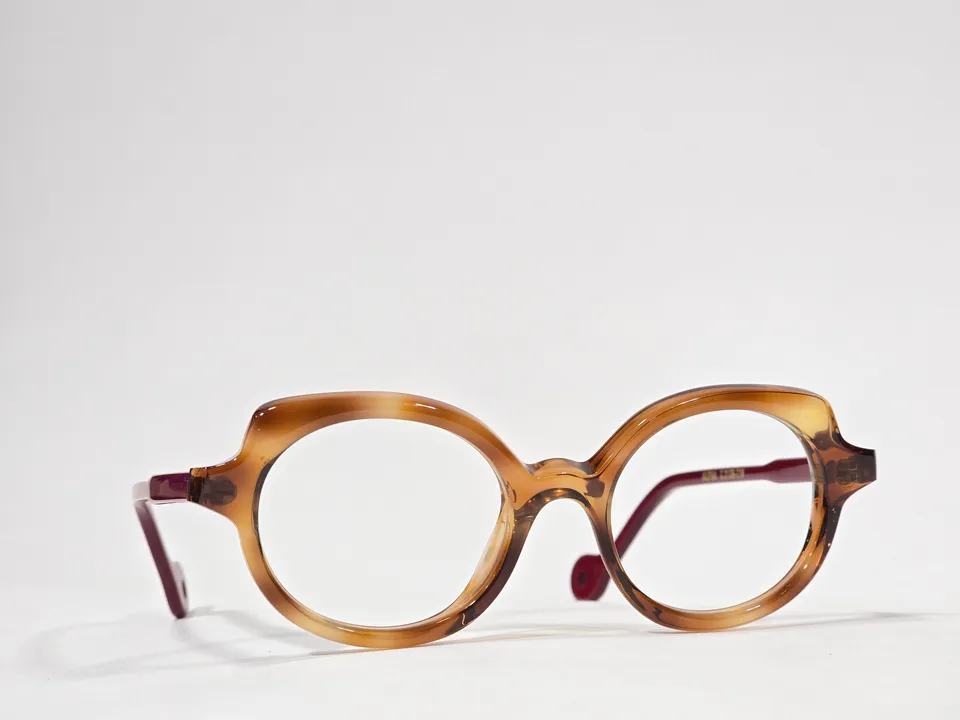 Xavier Derome Alpha C213 lunettes de vue rondes écaille blonde
