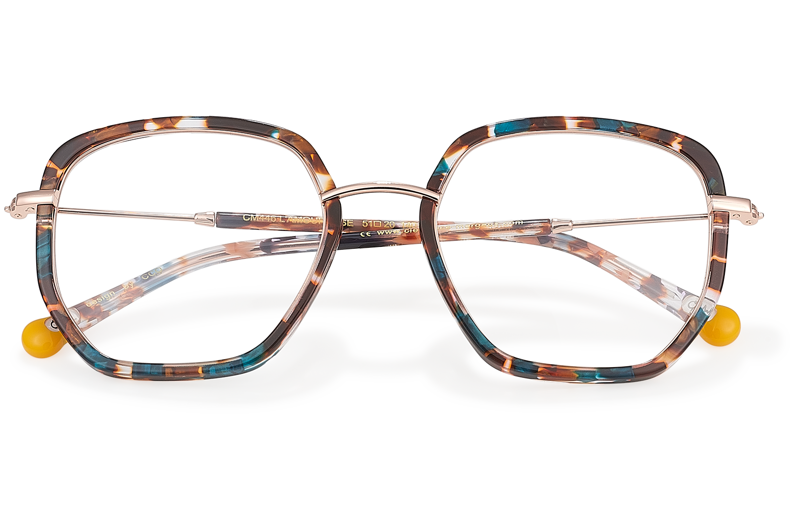 Clémence & Margaux L'Amoureuse lunettes de vue hexagonale Ecaille & Doré