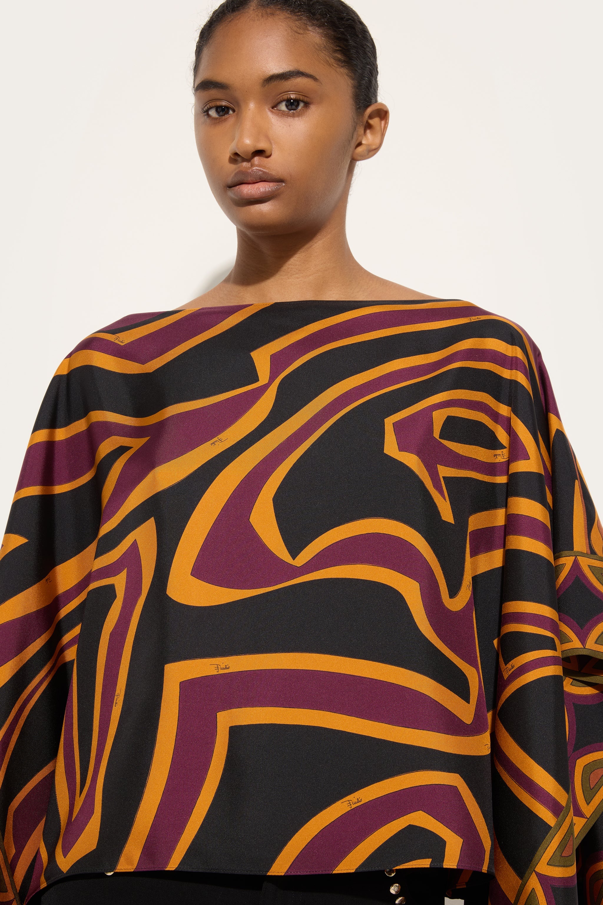 Emilio Pucci Tops and Shirts Blusa Chemisier Bordeaux/Gold