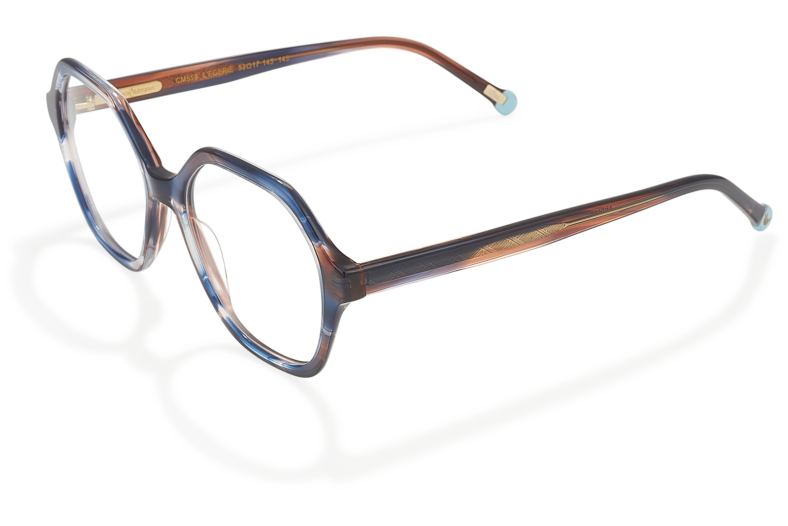 Clémence & Margaux L'Egérie lunettes de vue Noir & Ecaille hexago