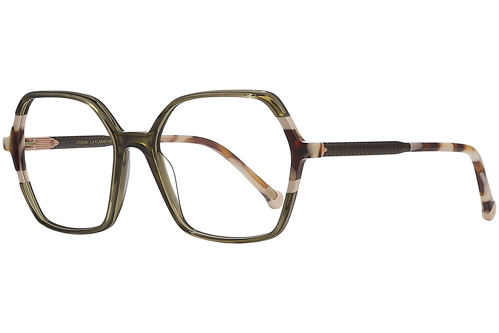Clémence & Margaux La Flamboyante lunettes de vue Gris hexagonale