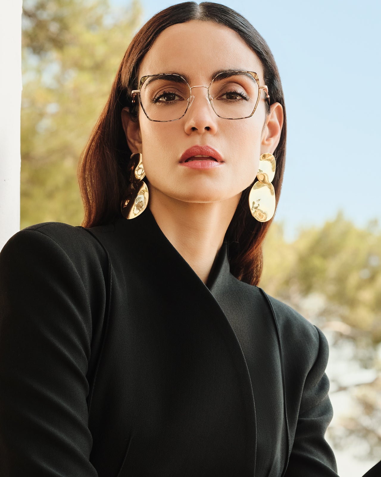 Clémence & Margaux La Curieuse lunettes de vue Noir & Doré femme