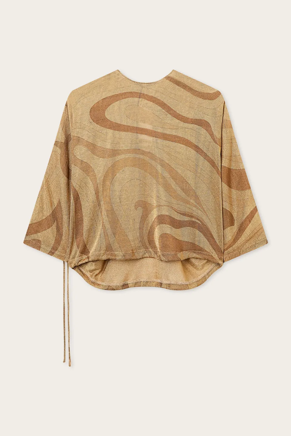 Emilio Pucci Top Lamé Marmo Oro 38-44