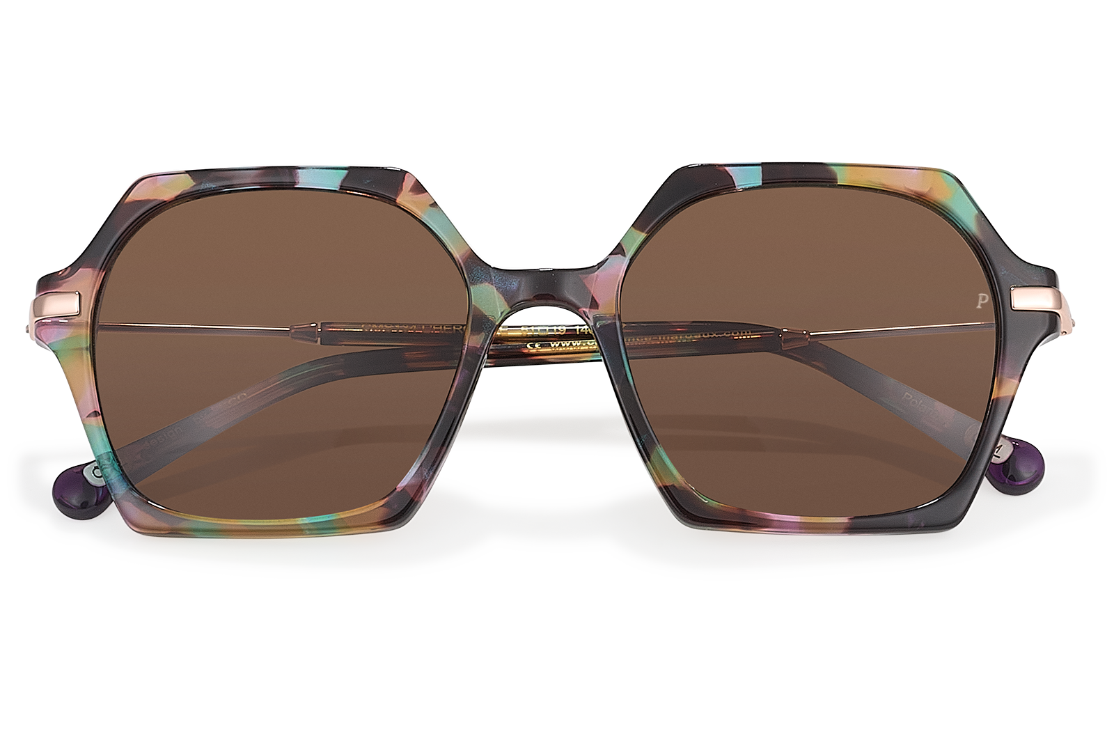 Clémence & Margaux L'Héroïque lunettes de soleil moucheté bleu orange