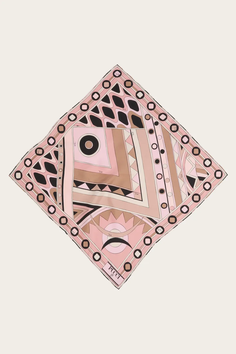 Emilio Pucci SILKS 6HGB516HC191 carré soie nude 52x52