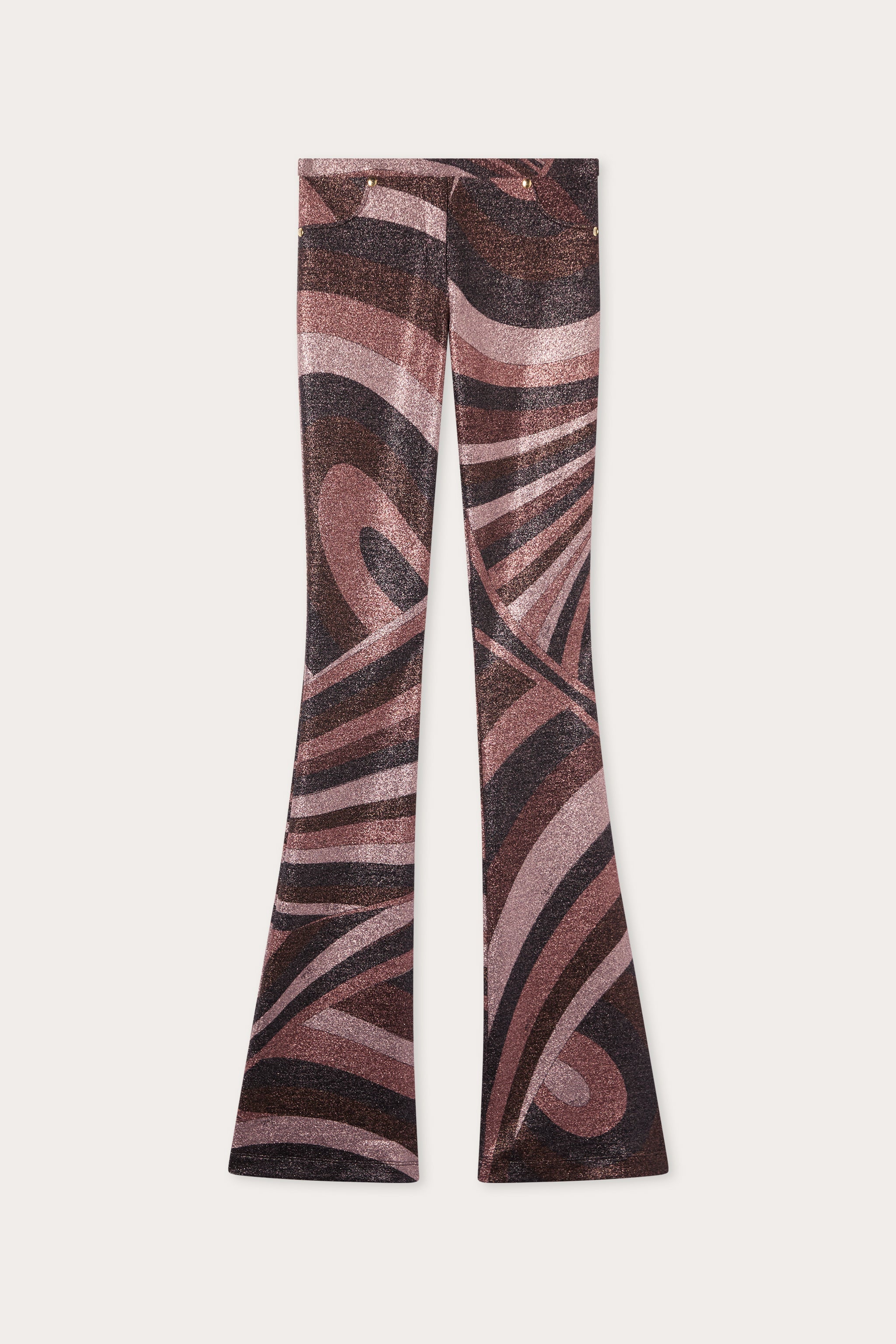Emilio Pucci Iride pantalon femme bordeaux lurex