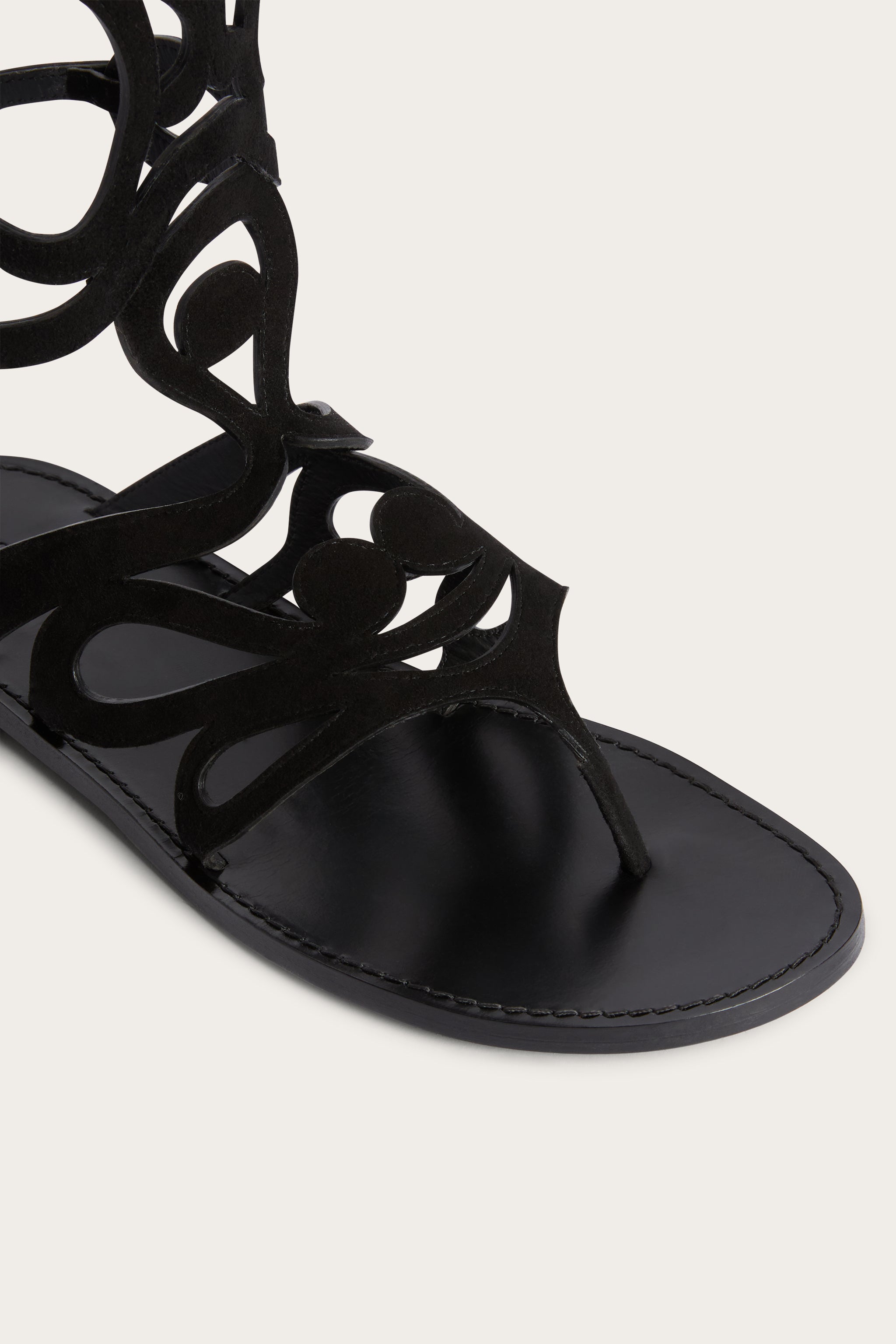 Emilio Pucci Sandali Gladiatore Sandales Noir Cuir