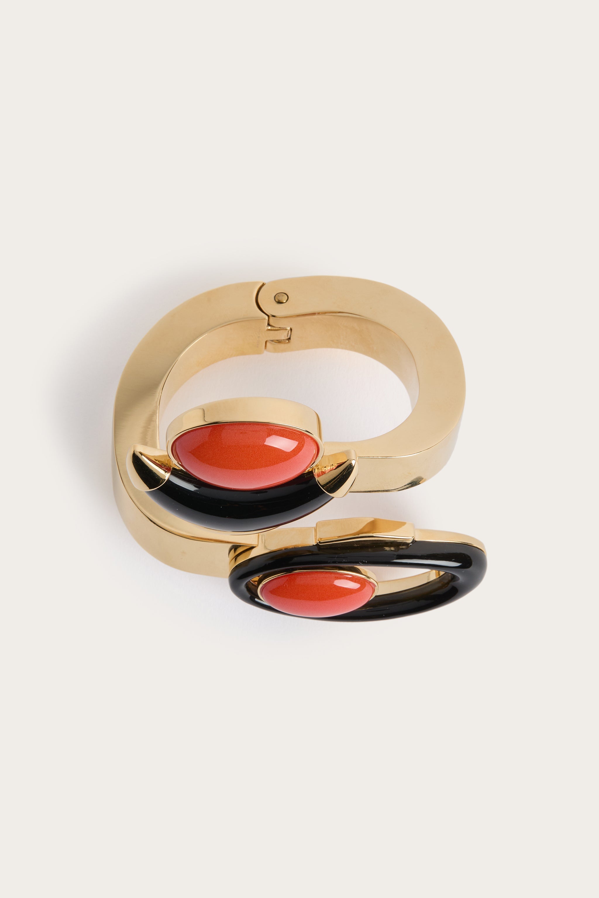 Emilio Pucci bracelet jonc or rigide résine L'ALBA taille unique