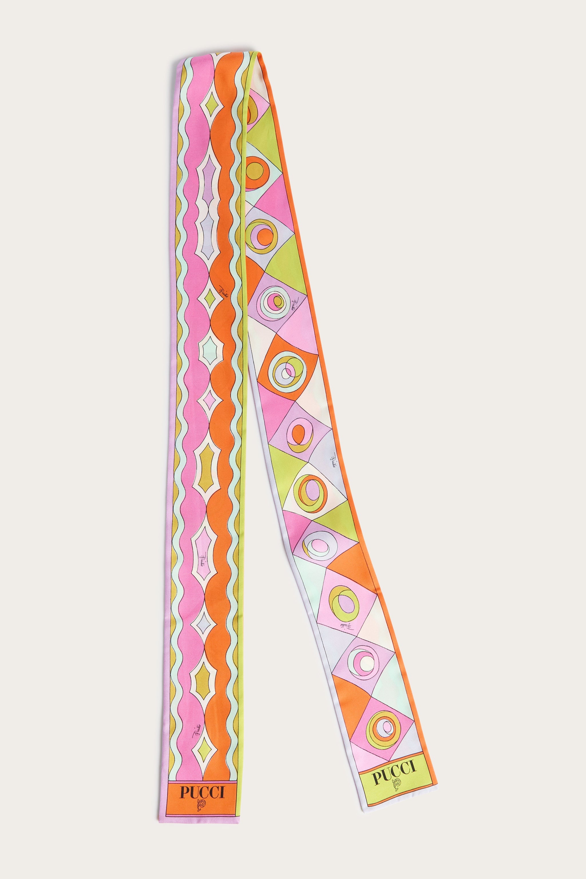 Emilio Pucci foulard soie mix imprime multicolore