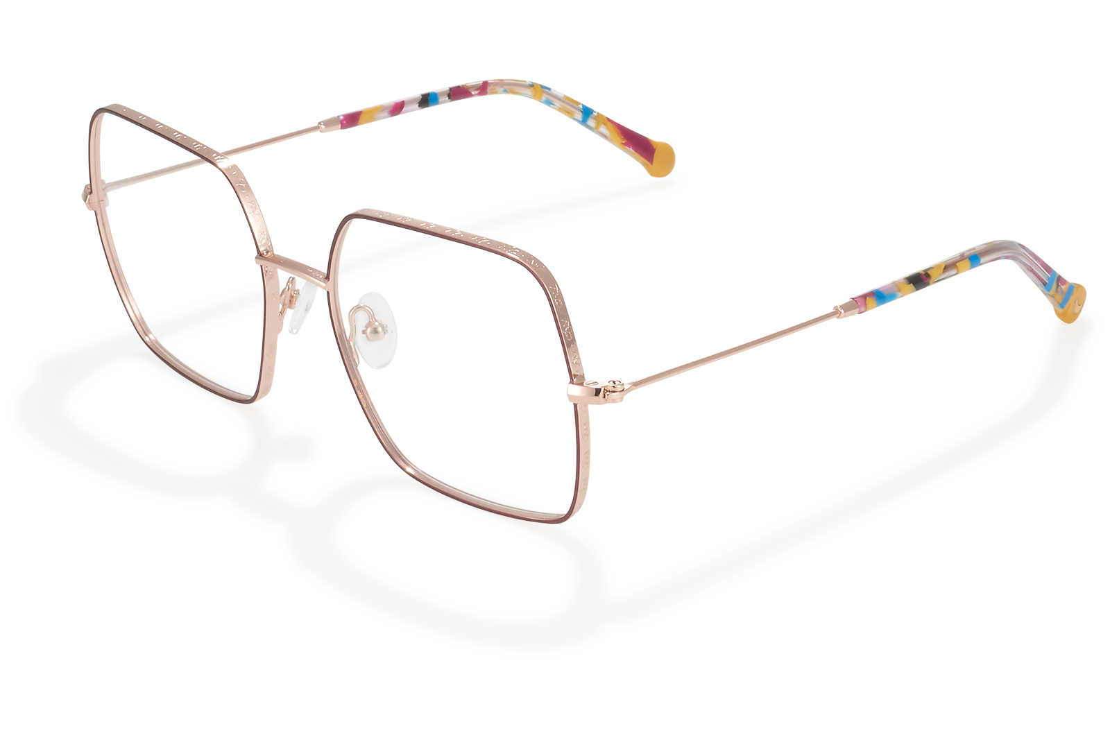 Clémence & Margaux La Confidente lunettes de vue bordeaux hexagonale