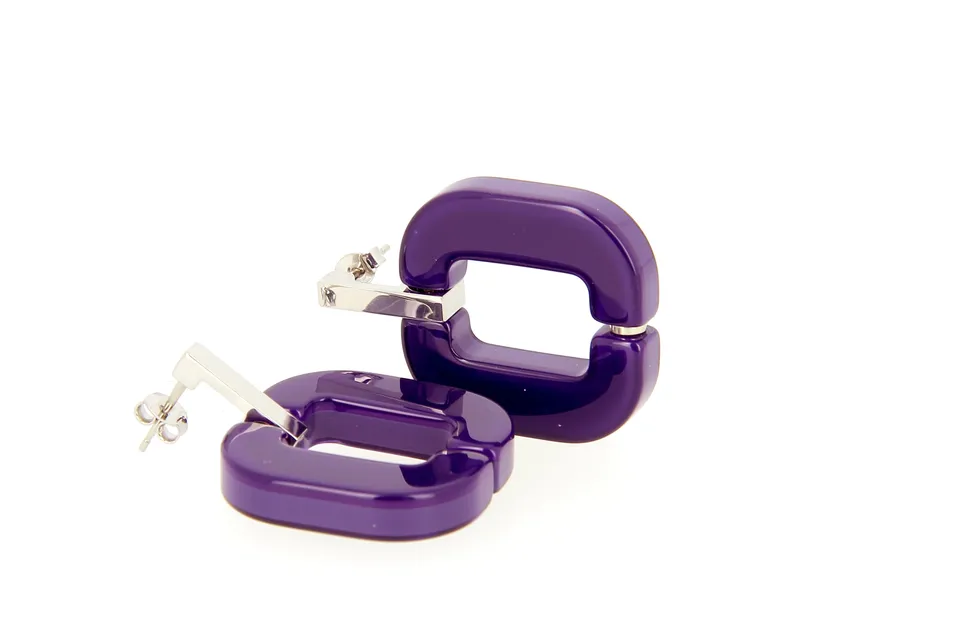Xavier Derome BO 01 C44 boucles d’oreilles acétate