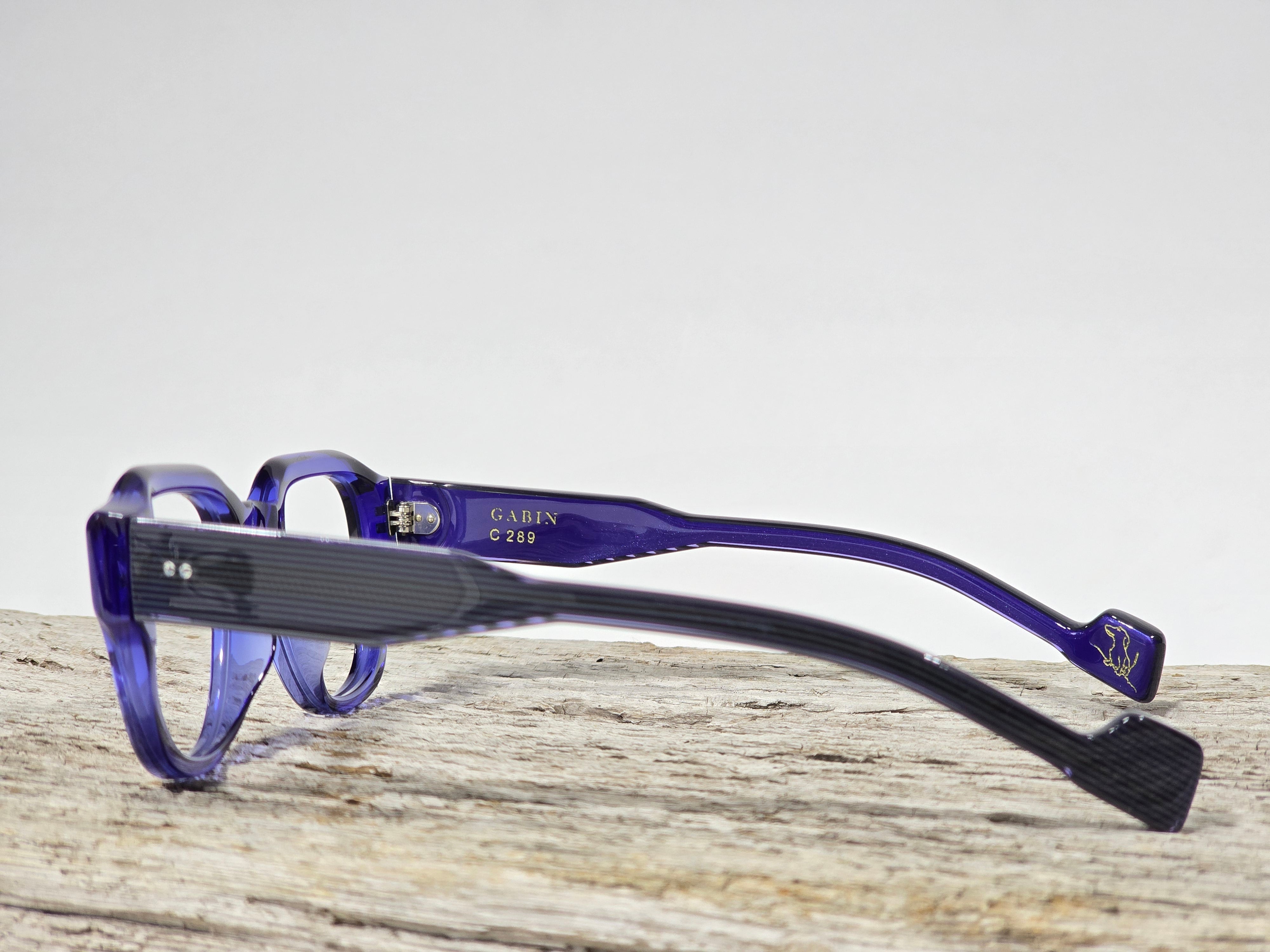 Xavier Derome Gabin C289 lunettes bleu roi translucide