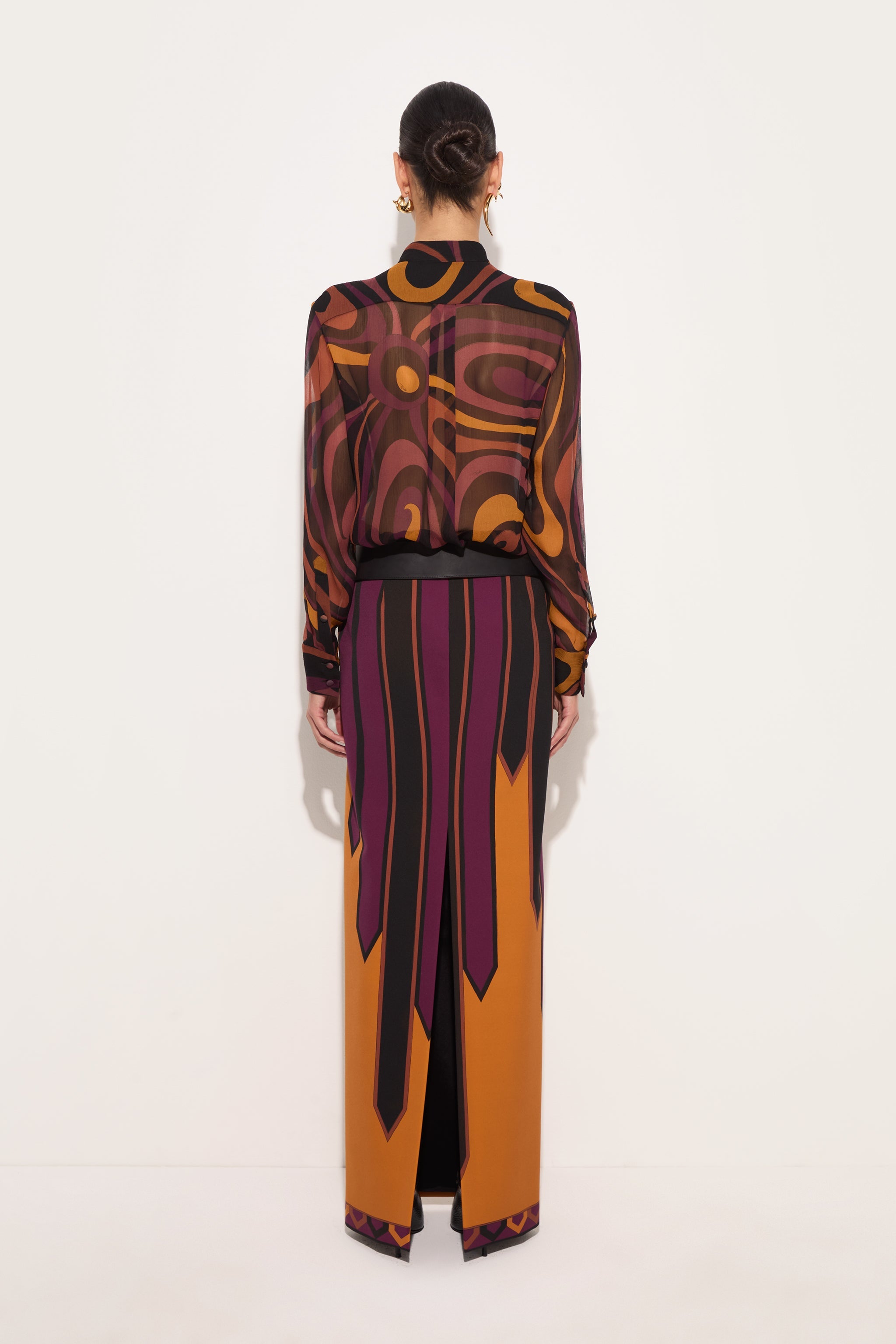 Emilio Pucci Camicia Marmo chemise bordeaux 38