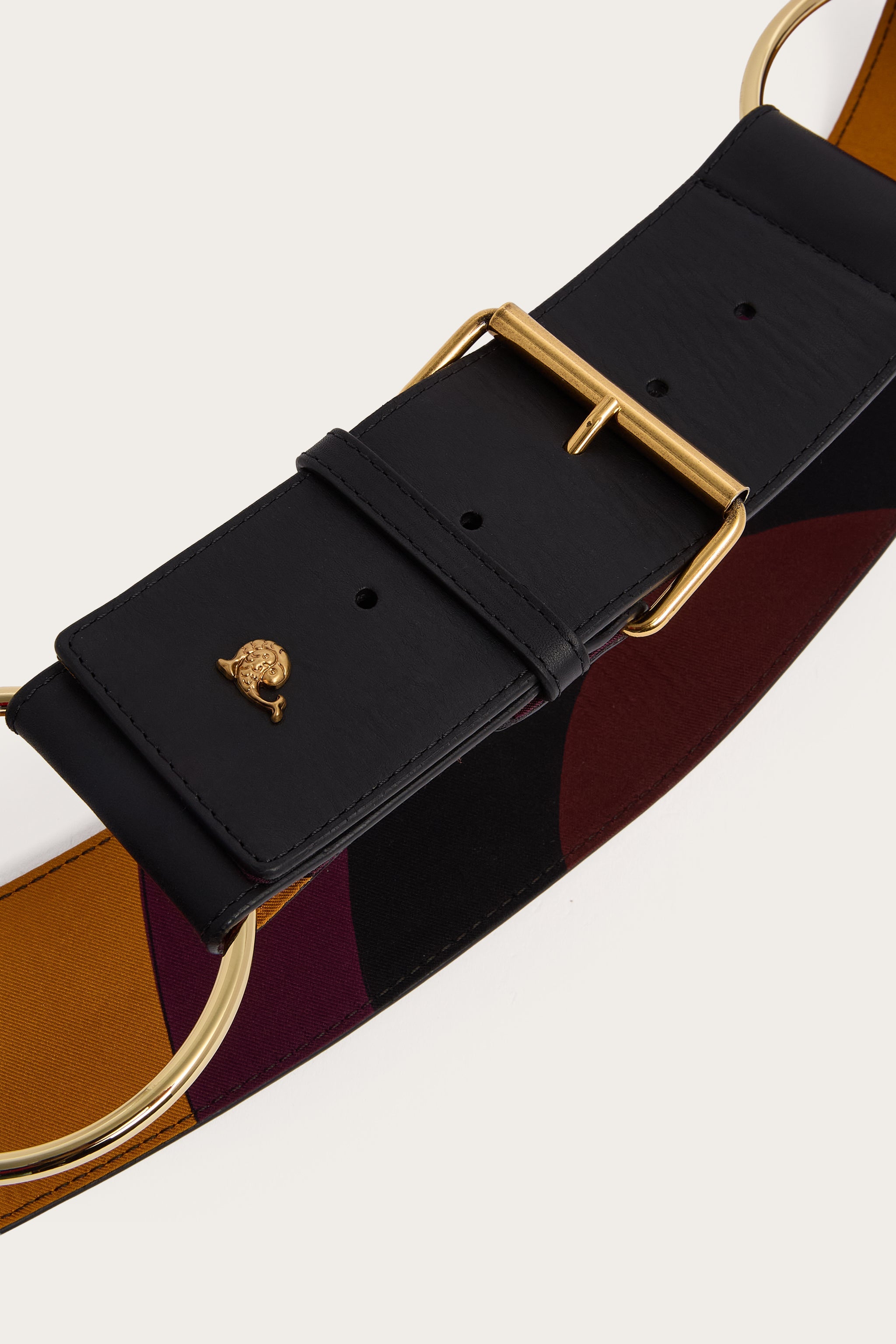 Emilio Pucci Cintura in Pelle con Anelli ceinture cuir noir
