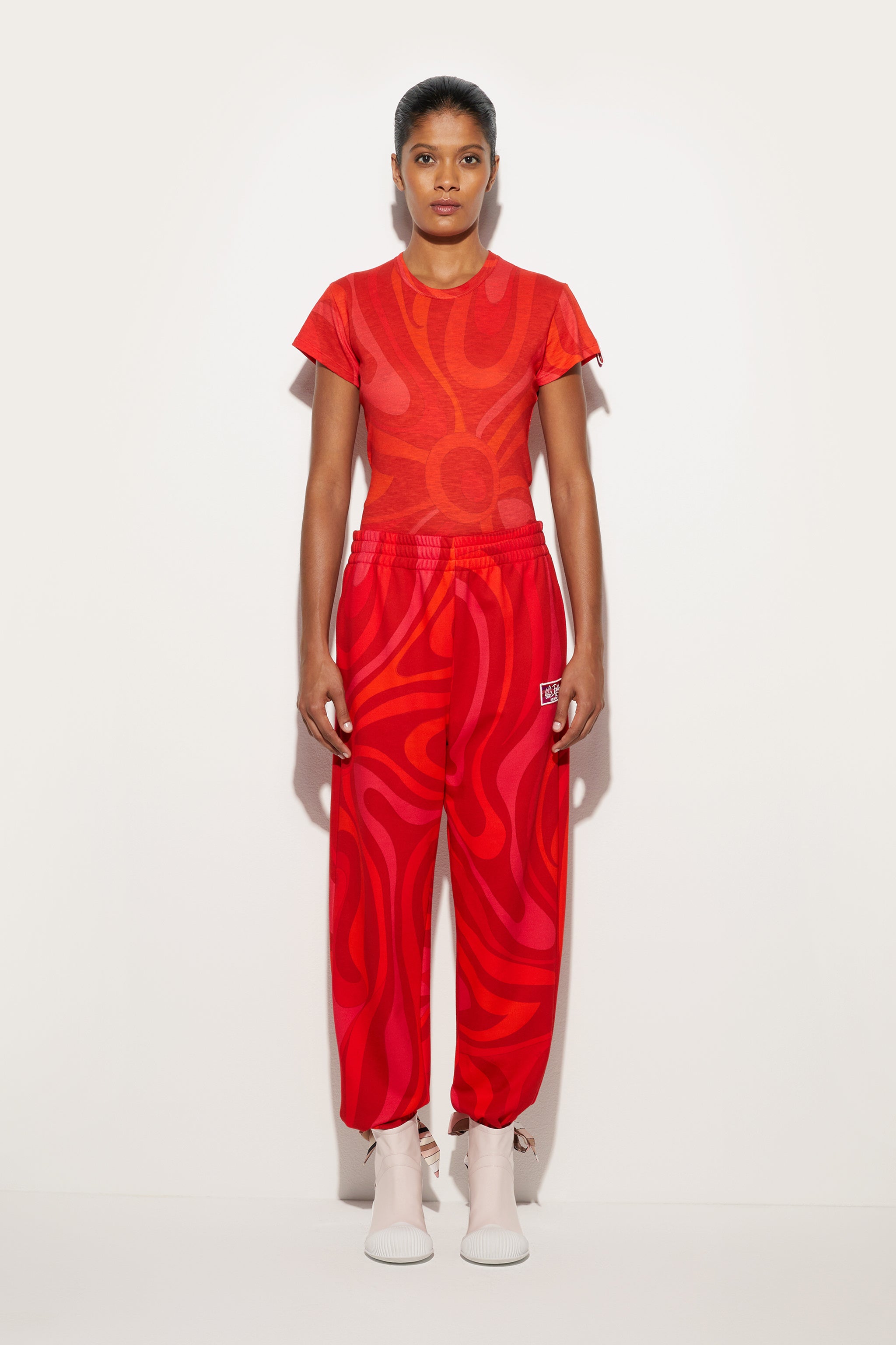 Emilio Pucci Marmo joggers molleton rouge
