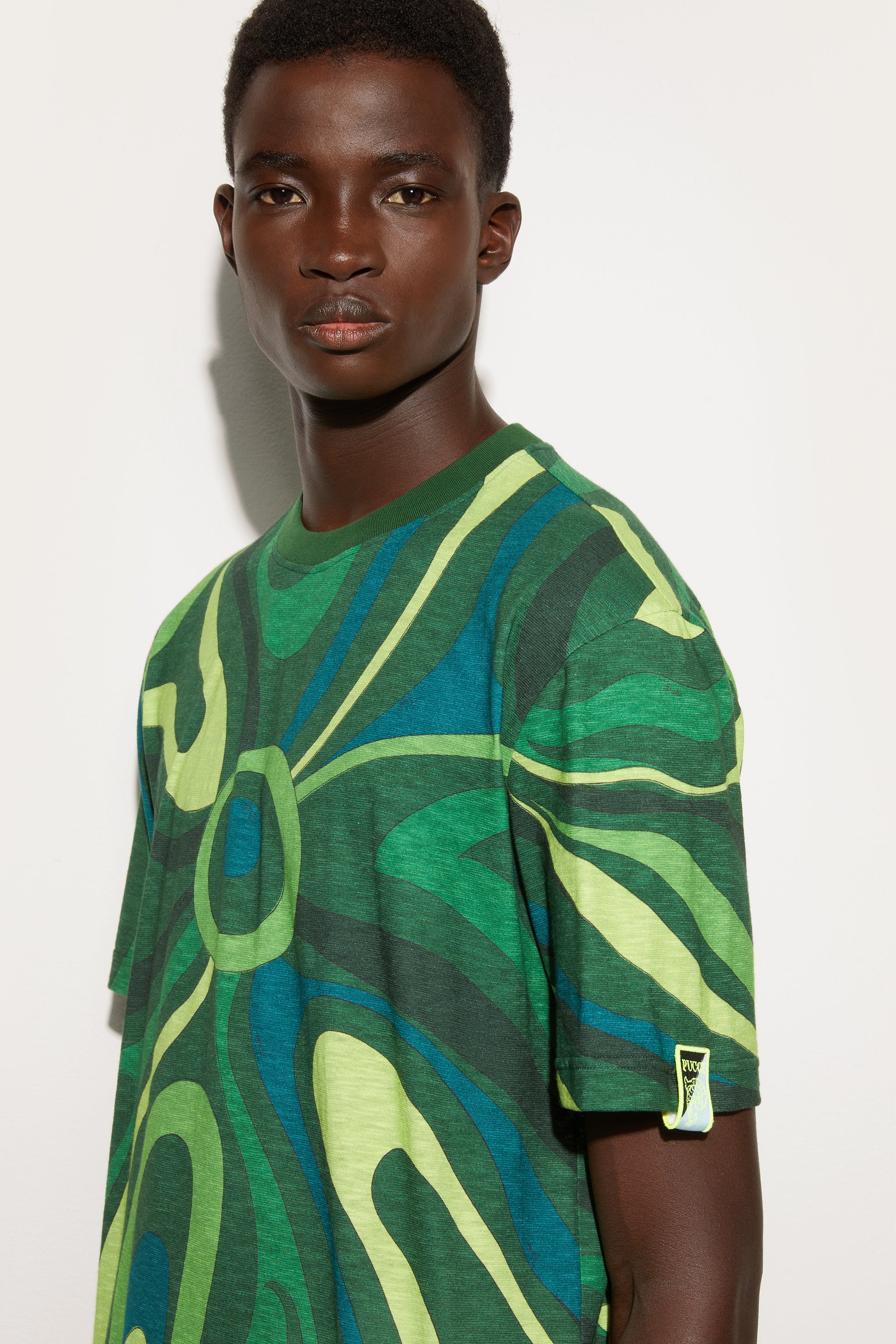 Emilio Pucci T-Shirt Marmo t-shirt homme green jersey ample