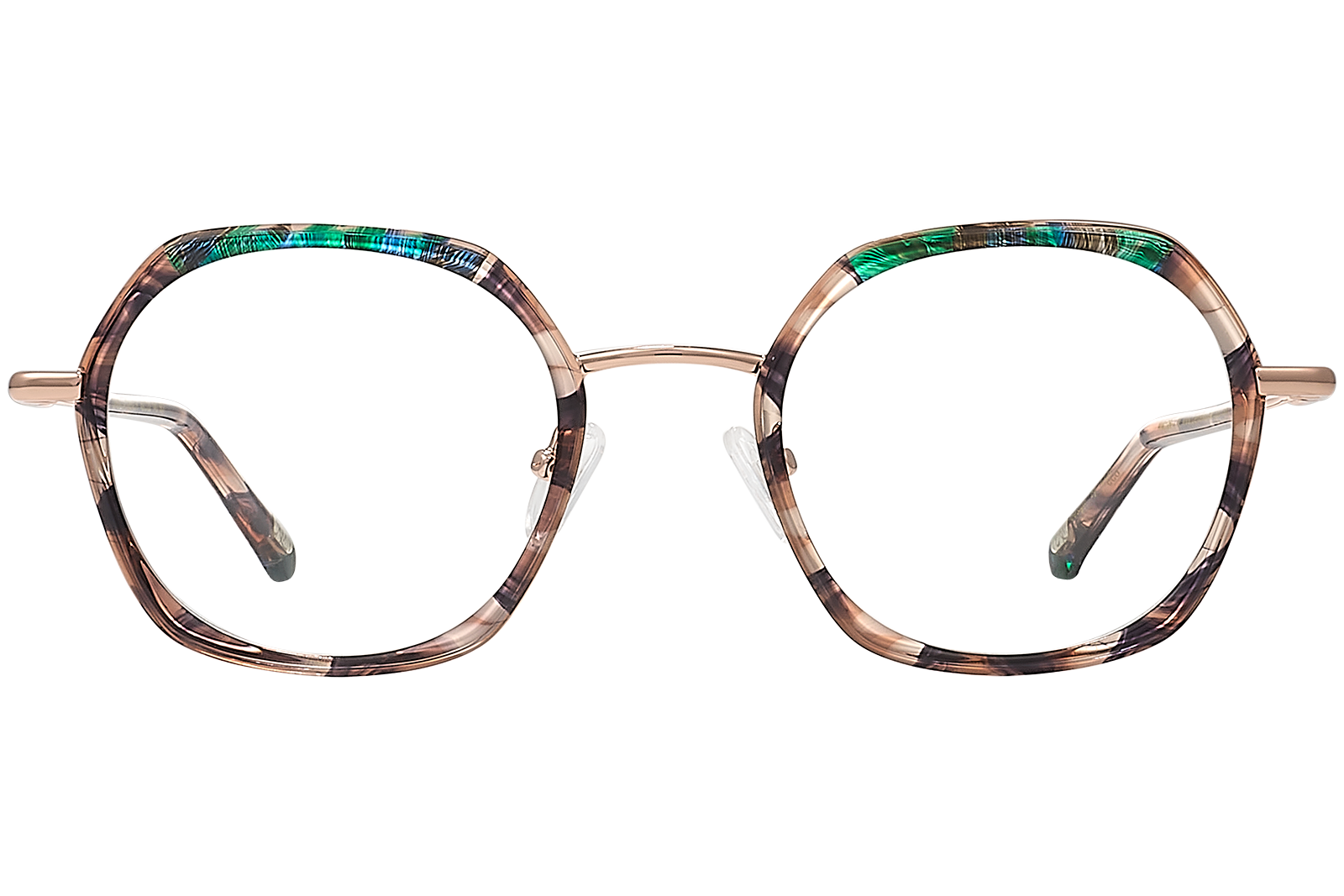 Clémence & Margaux La Trench lunettes de vue Brun & Bleu carré