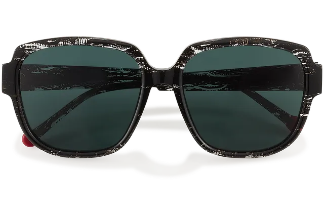 Clémence & Margaux La Blue-Lagoon lunettes de soleil Noir & Argent polarisé